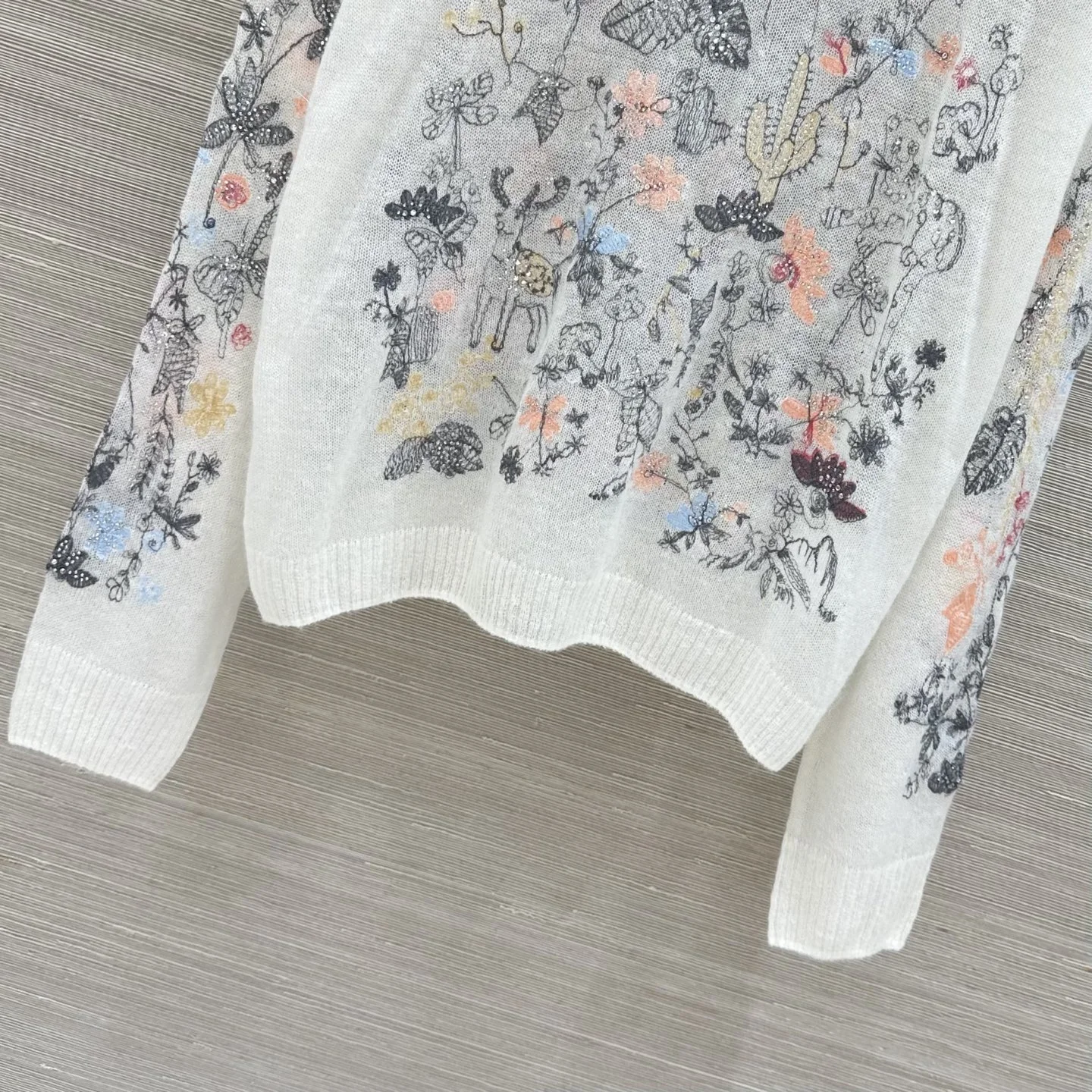 GUCCI Sweaters Alpaca Wool Nylon White-Multi 36-40 C25202609061149 - Image 5