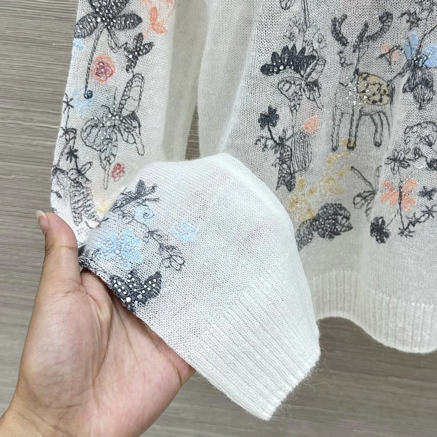 GUCCI Sweaters Alpaca Wool Nylon White-Multi 36-40 C25202609061149 - Image 6