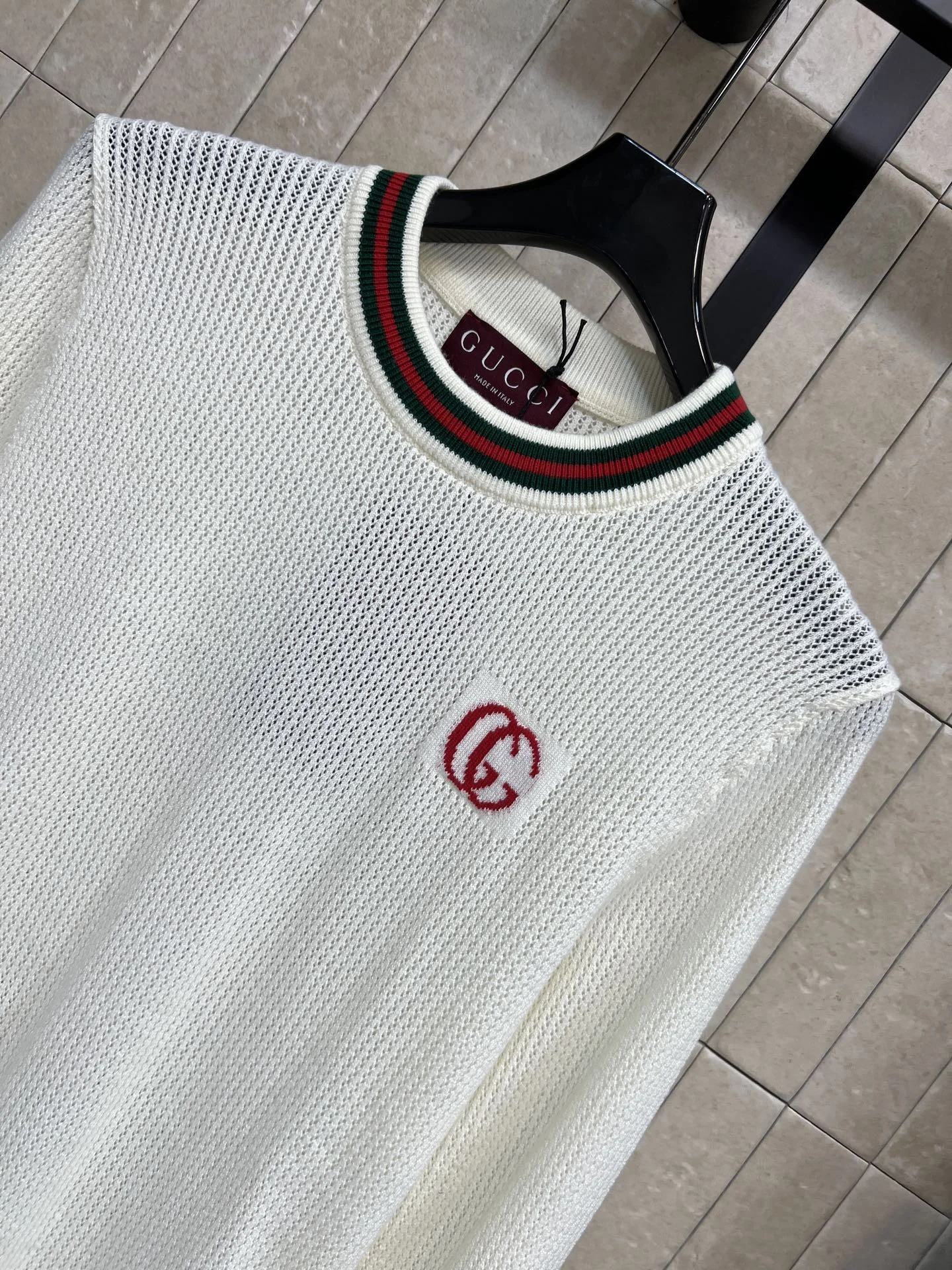 GUCCI Sweaters White-Navy S-L A95202609061618 - Image 2