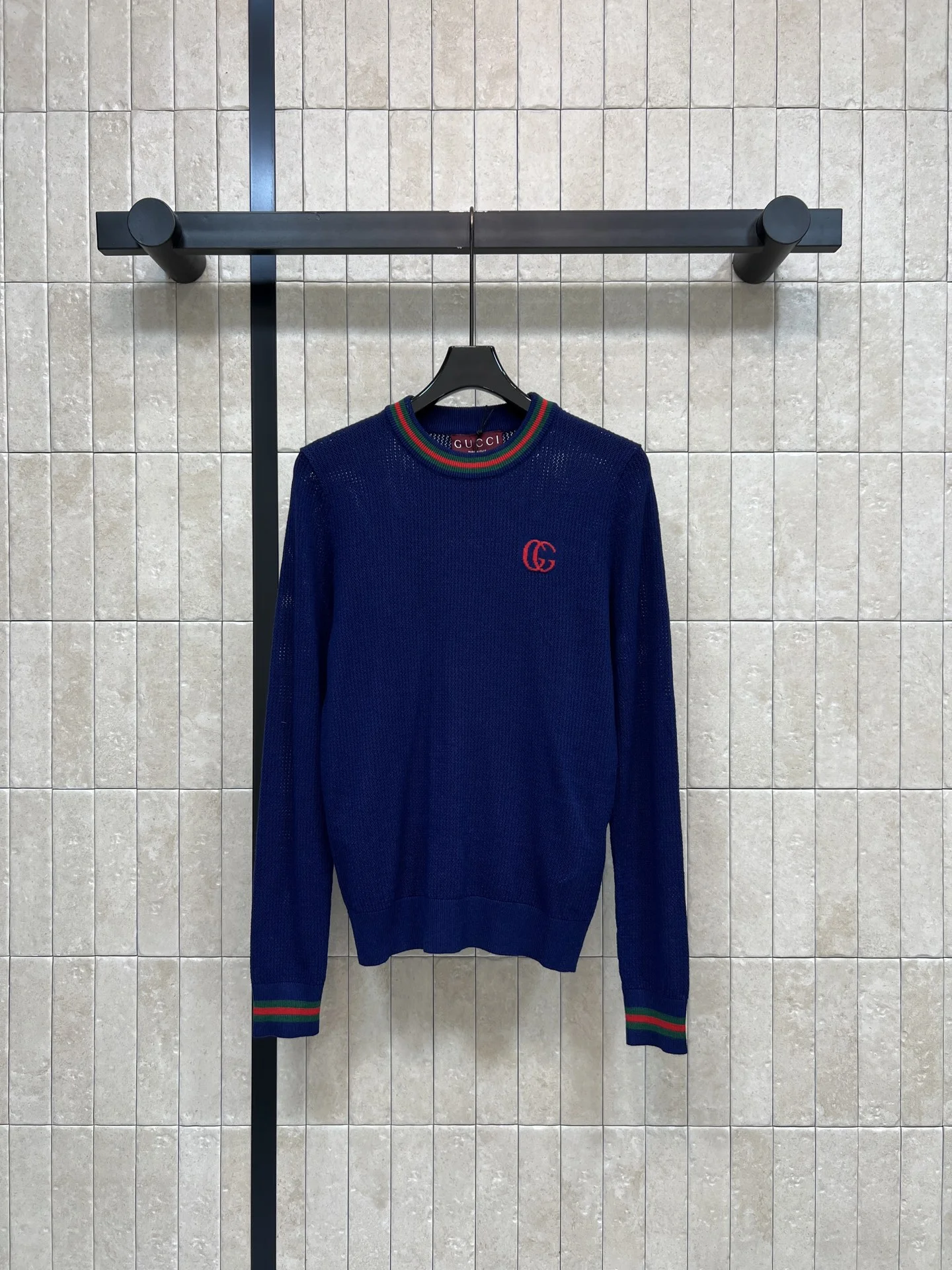 GUCCI Sweaters White-Navy S-L A95202609061618 - Image 6