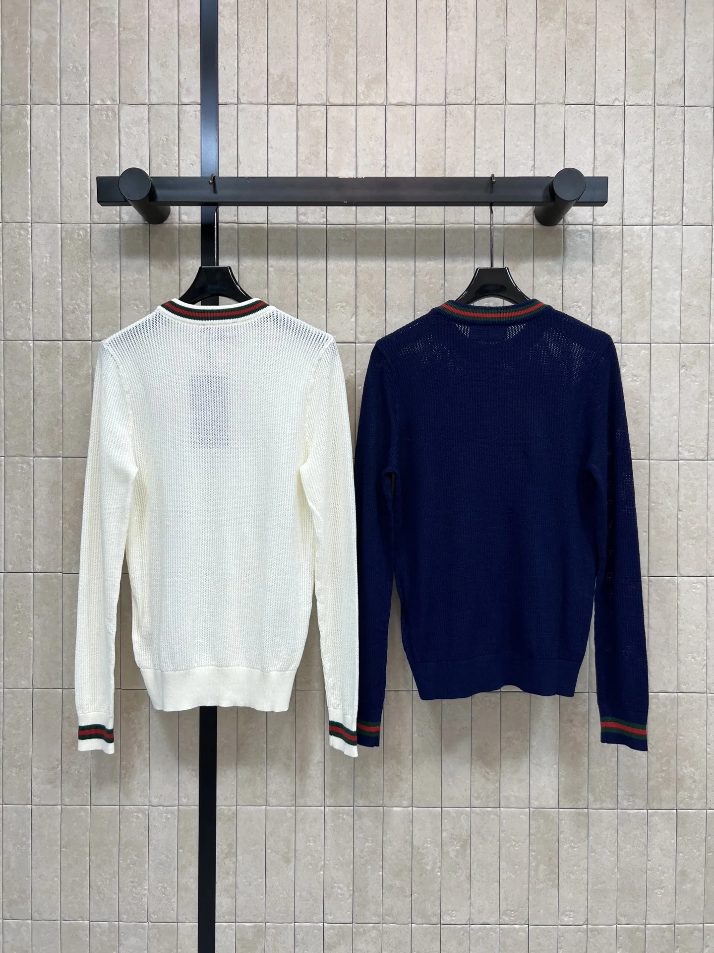 GUCCI Sweaters White-Navy S-L A95202609061618 - Image 7