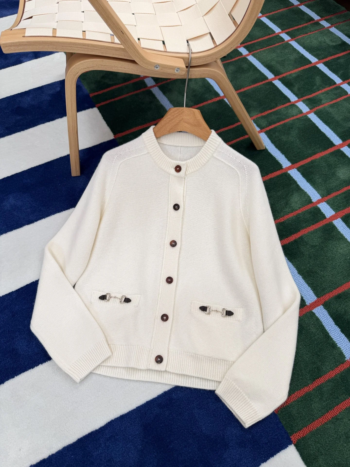 GUCCI Sweaters Wool Blend Cream-Brown S-M-L E15202609060679