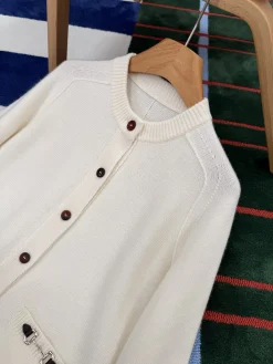 Alternative view of GUCCI Sweaters Wool Blend Cream-Brown S-M-L E15202609060679