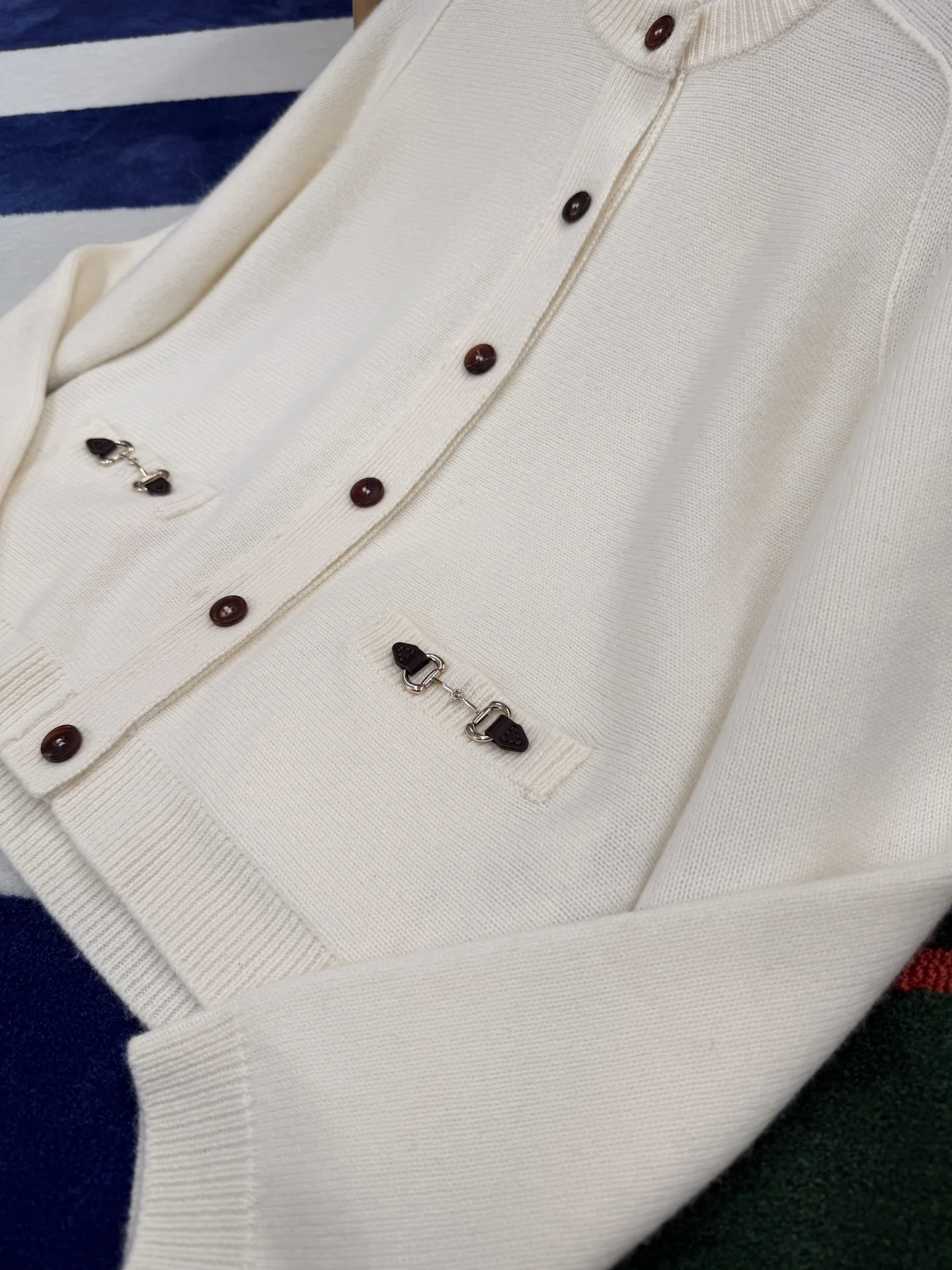 GUCCI Sweaters Wool Blend Cream-Brown S-M-L E15202609060679 - Image 3