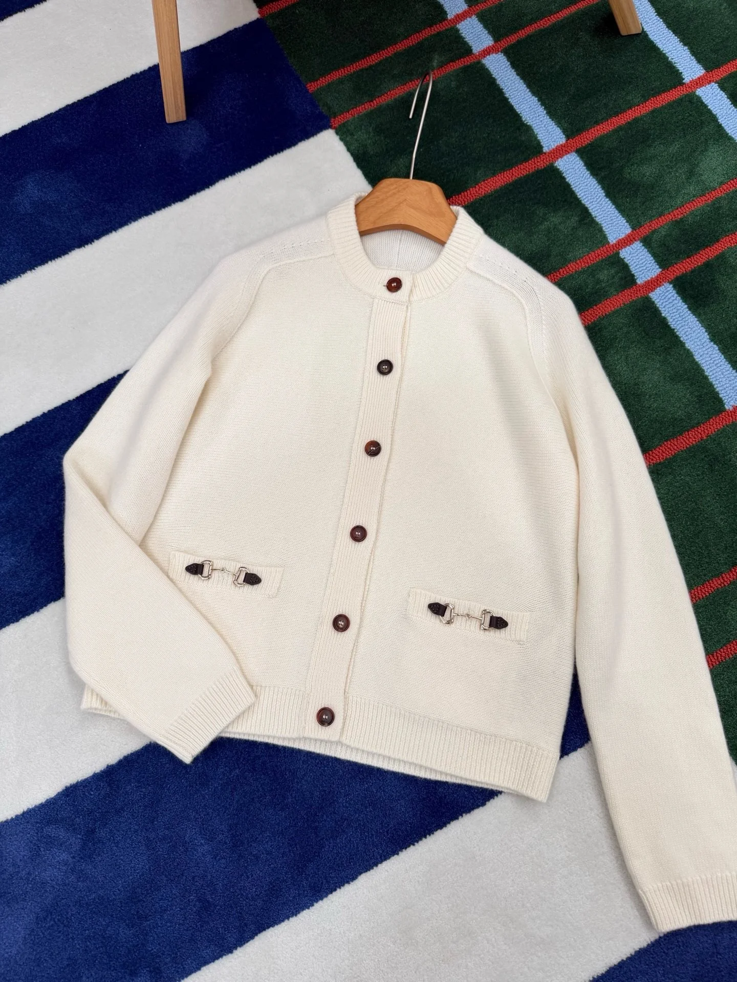 GUCCI Sweaters Wool Blend Cream-Brown S-M-L E15202609060679 - Image 7
