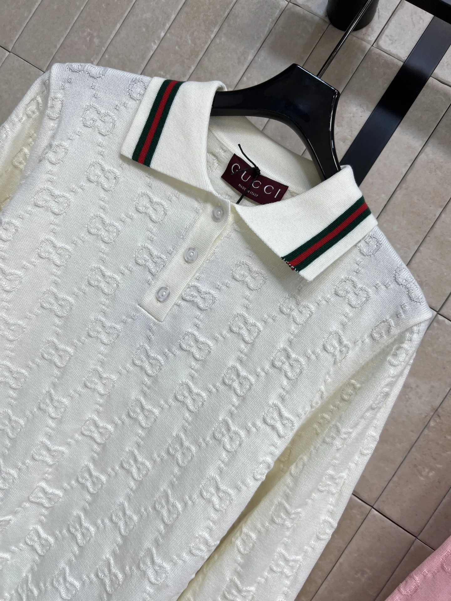 GUCCI Sweaters Wool White-Pink S-L B05202609061619 - Image 2