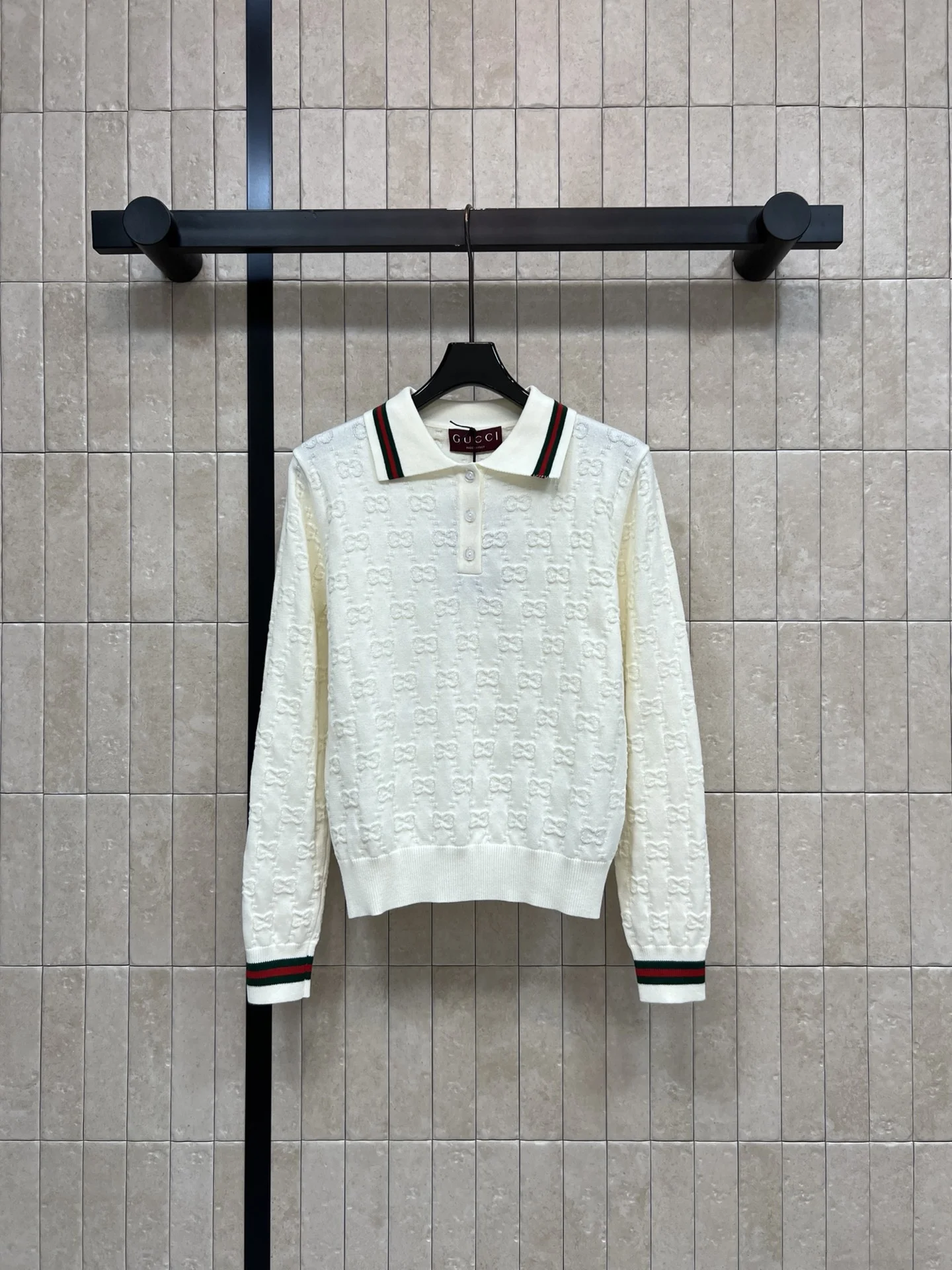 GUCCI Sweaters Wool White-Pink S-L B05202609061619 - Image 5