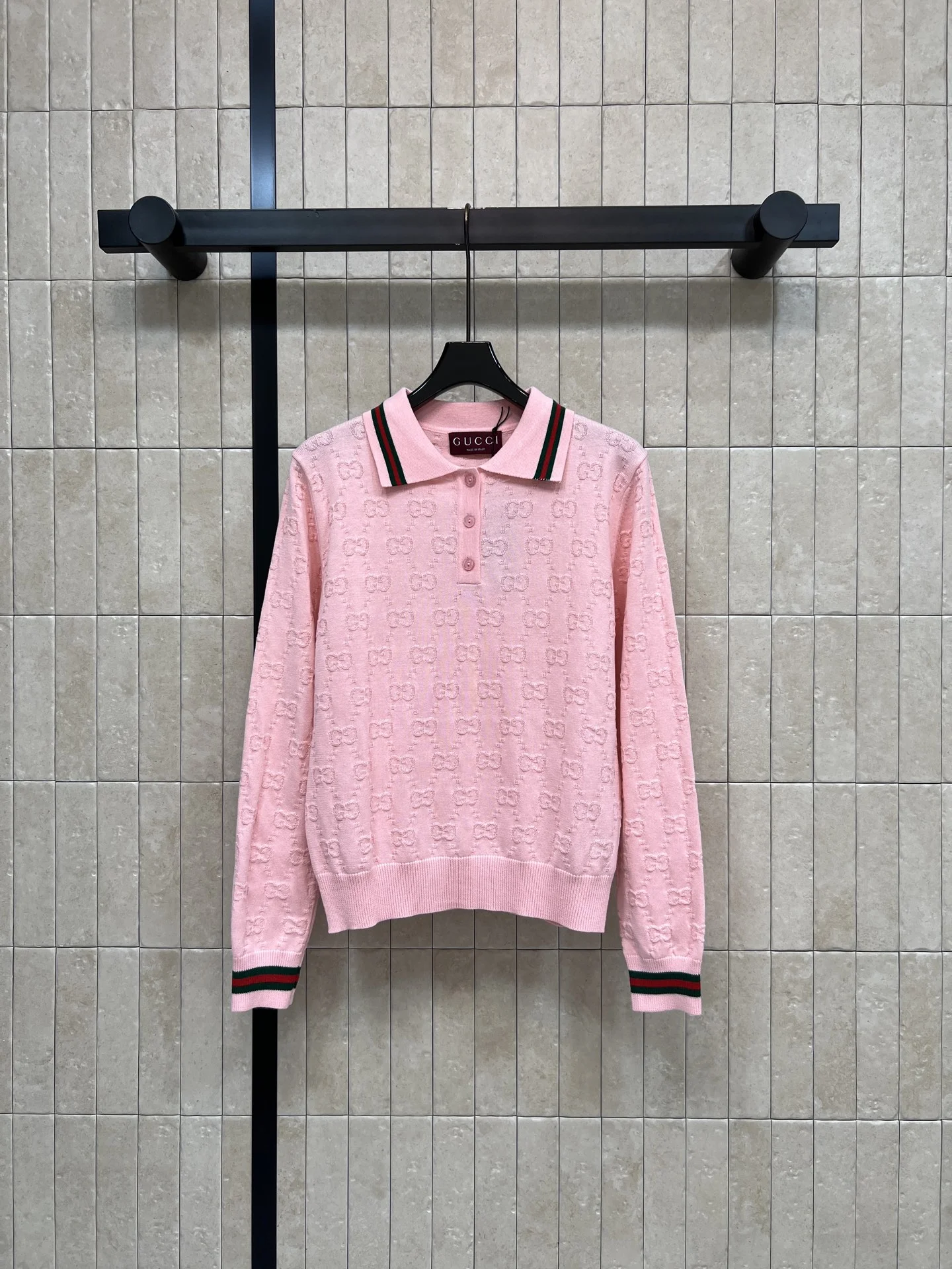 GUCCI Sweaters Wool White-Pink S-L B05202609061619 - Image 6