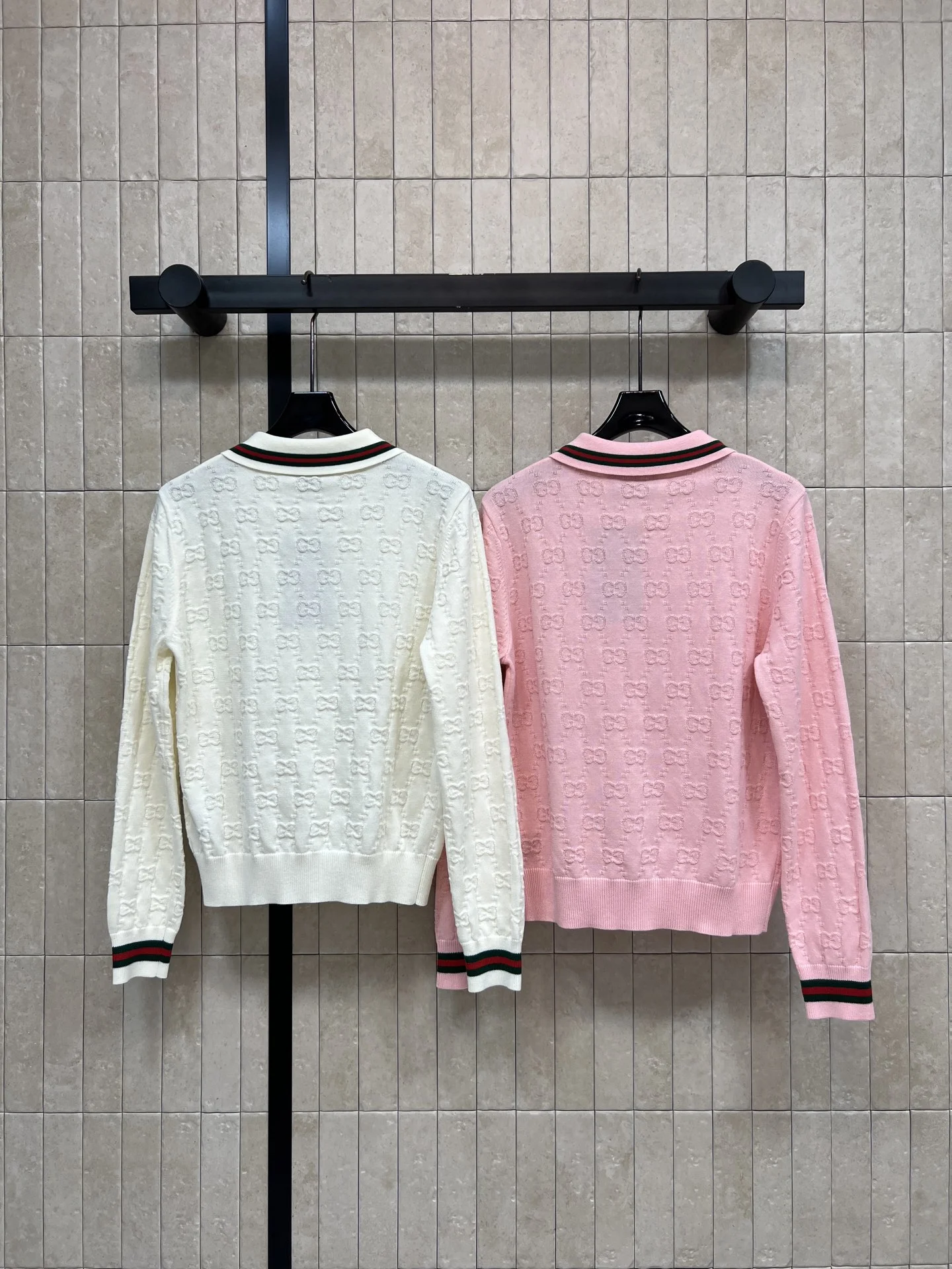 GUCCI Sweaters Wool White-Pink S-L B05202609061619 - Image 7