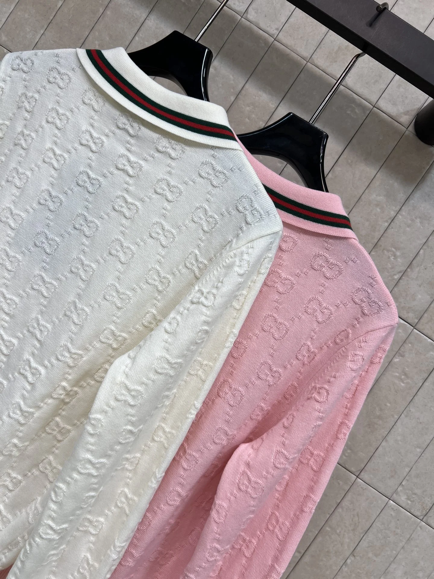 GUCCI Sweaters Wool White-Pink S-L B05202609061619 - Image 8