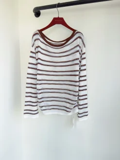 Alternative view of GUCCI Sweaters Yarn White-Brown S-L B40202609062848