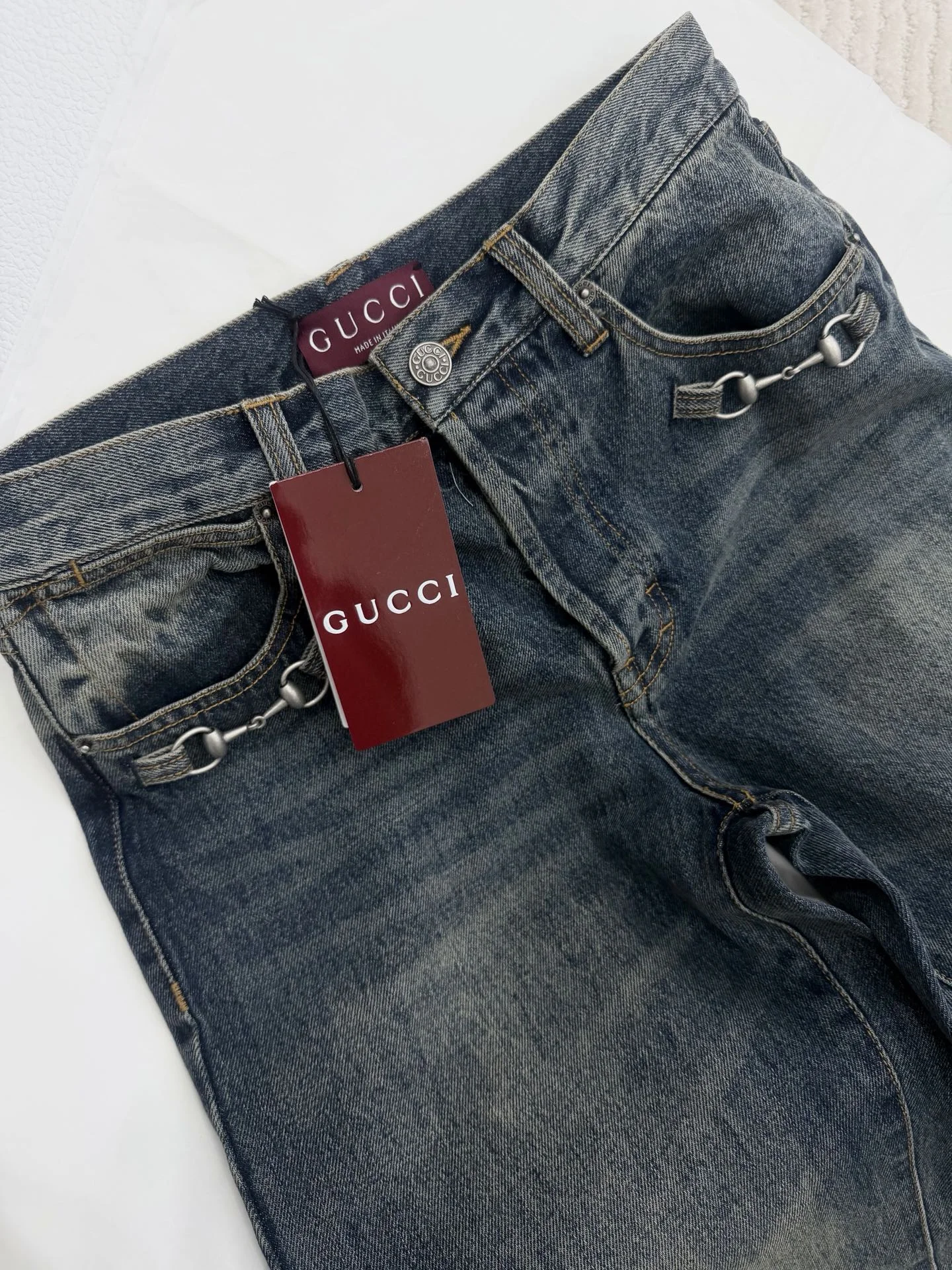 GUCCI Trousers Blue-Gray S-L C85202609063633 - Image 4