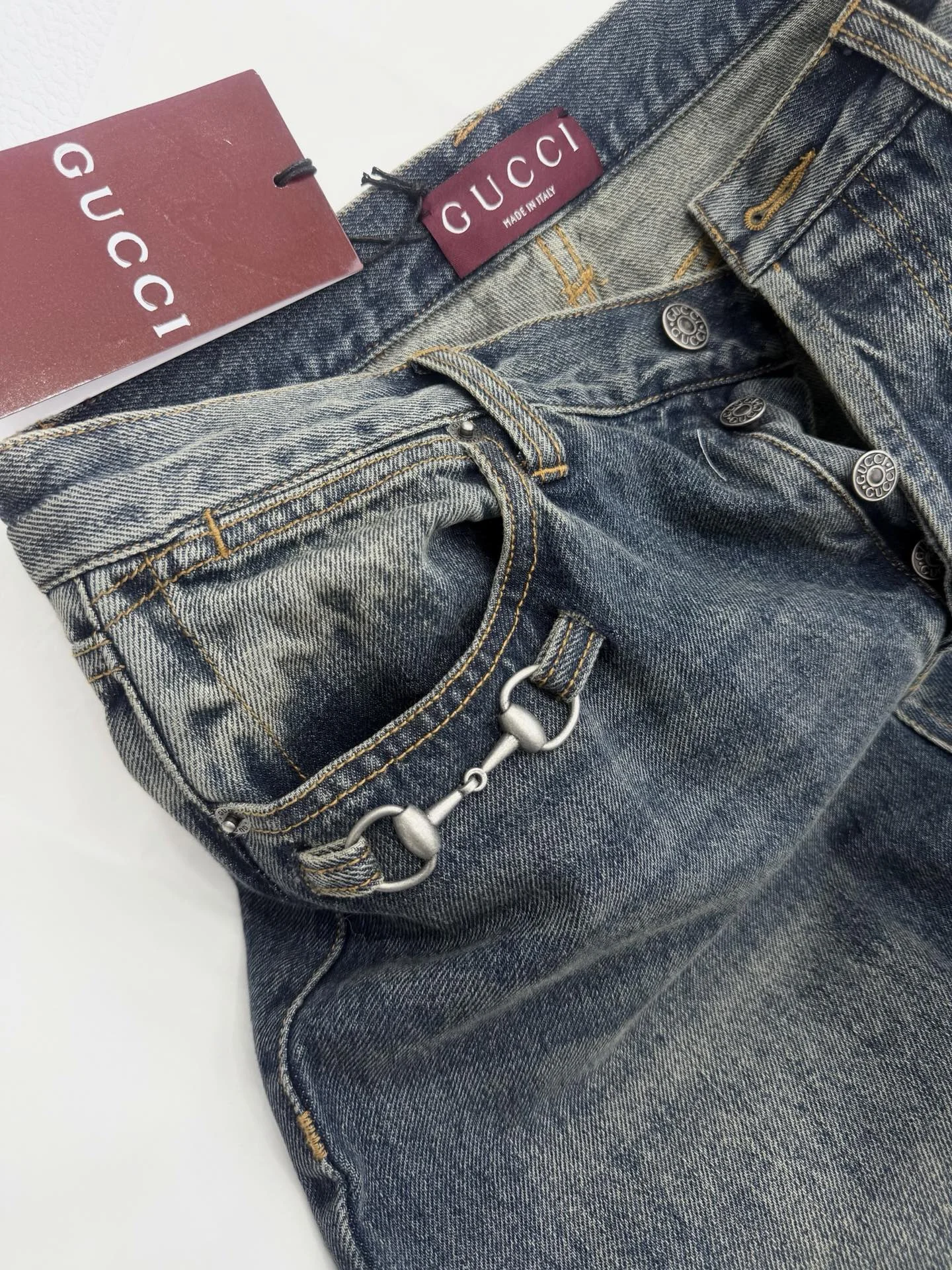 GUCCI Trousers Blue-Gray S-L C85202609063633 - Image 6