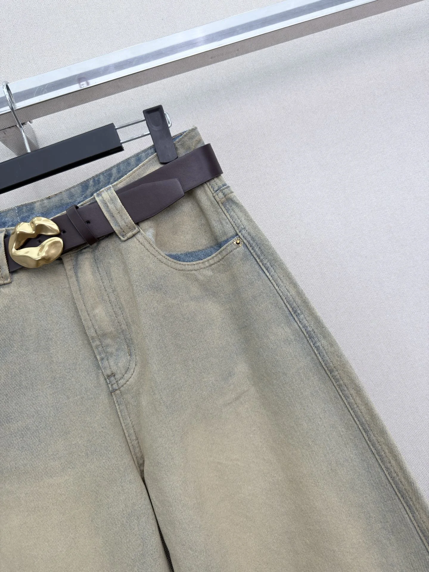 GUCCI Trousers Light Blue-Gold S-L B00202609061934 - Image 4