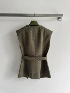 Alternative view of GUCCI Vests Brown-Gold S-L B55202609063014