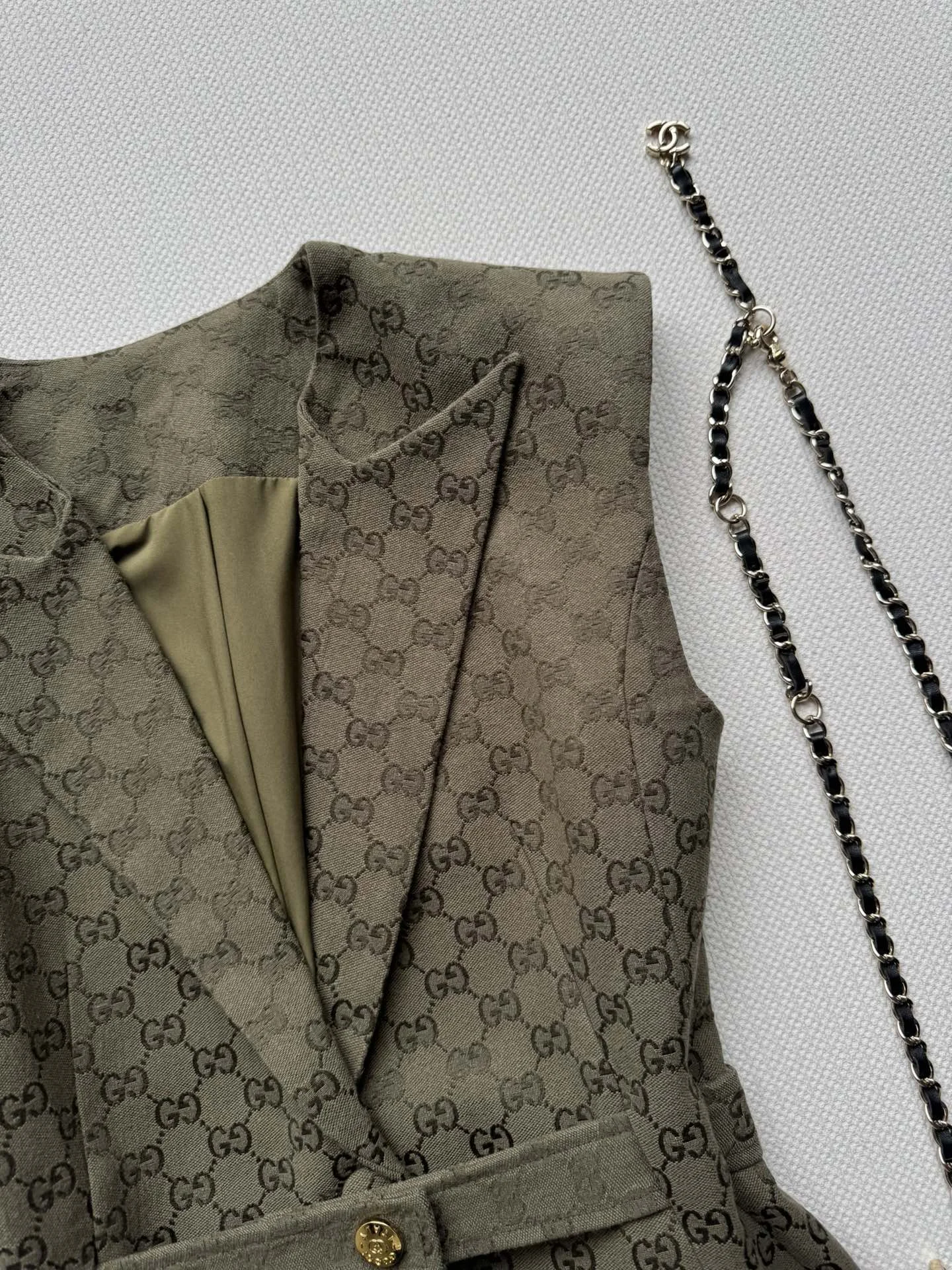 GUCCI Vests Brown-Gold S-L B55202609063014 - Image 7
