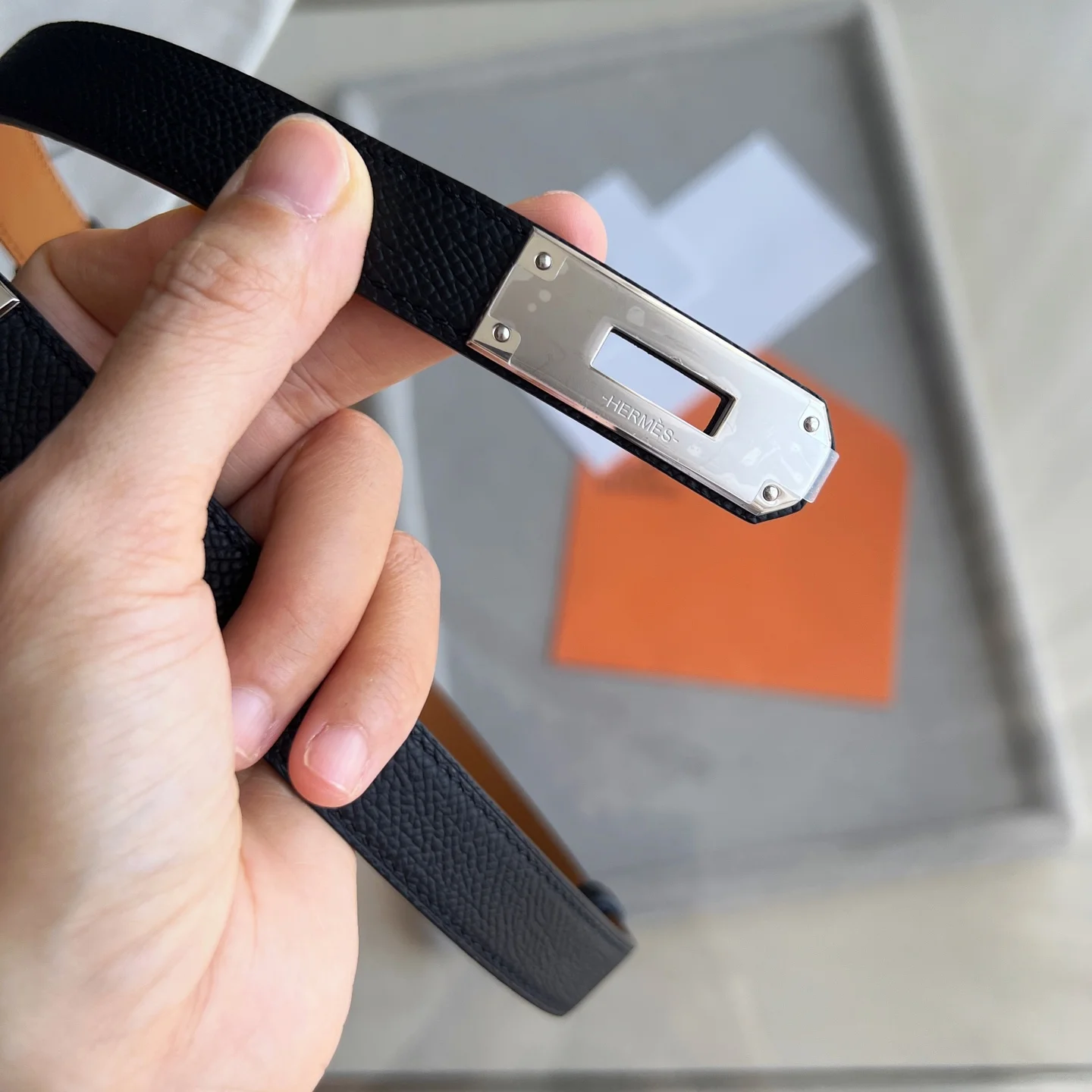 HERMES Belts Black-Gold A60202609070246 - Image 7