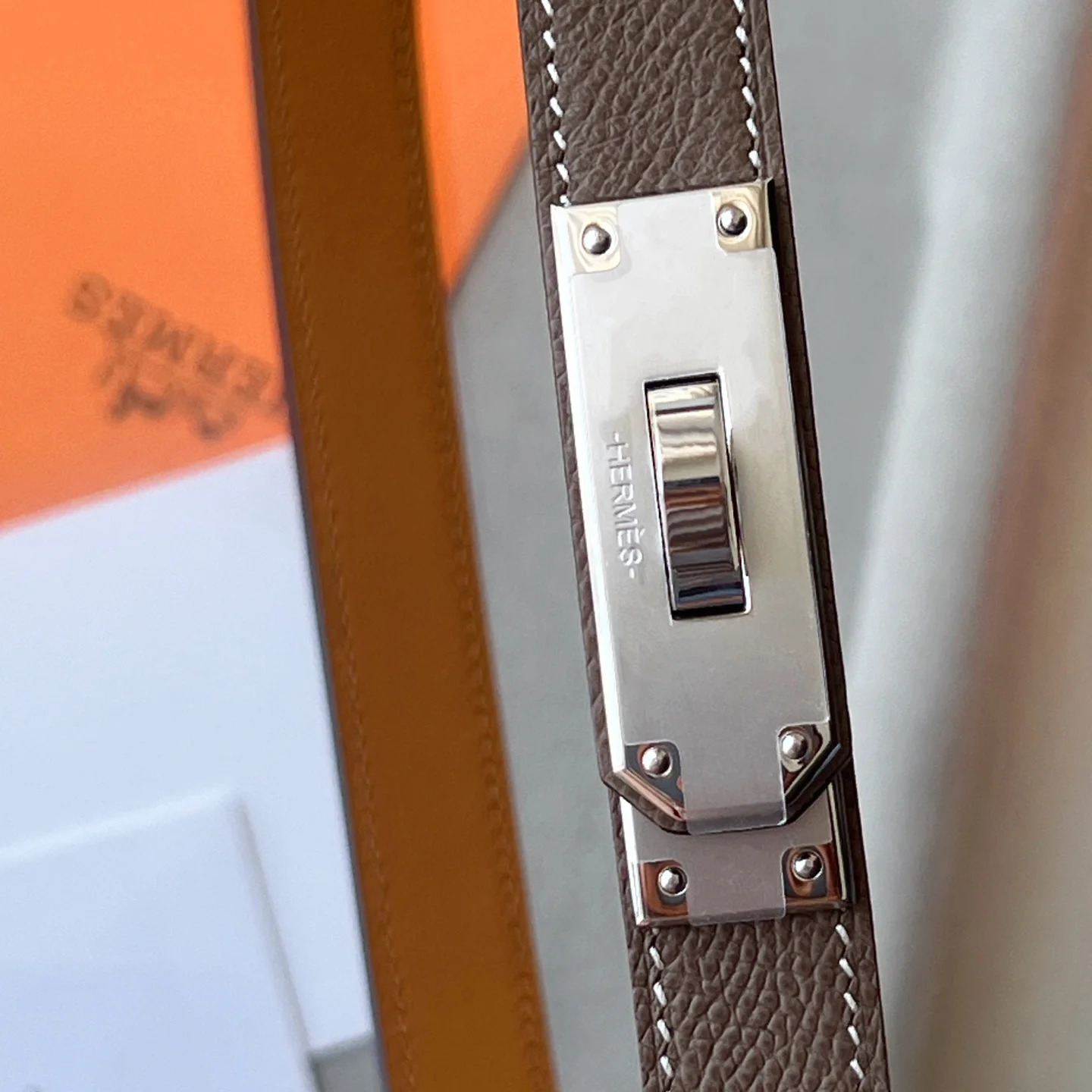 HERMES Belts Brown-Silver A60202609070245 - Image 3