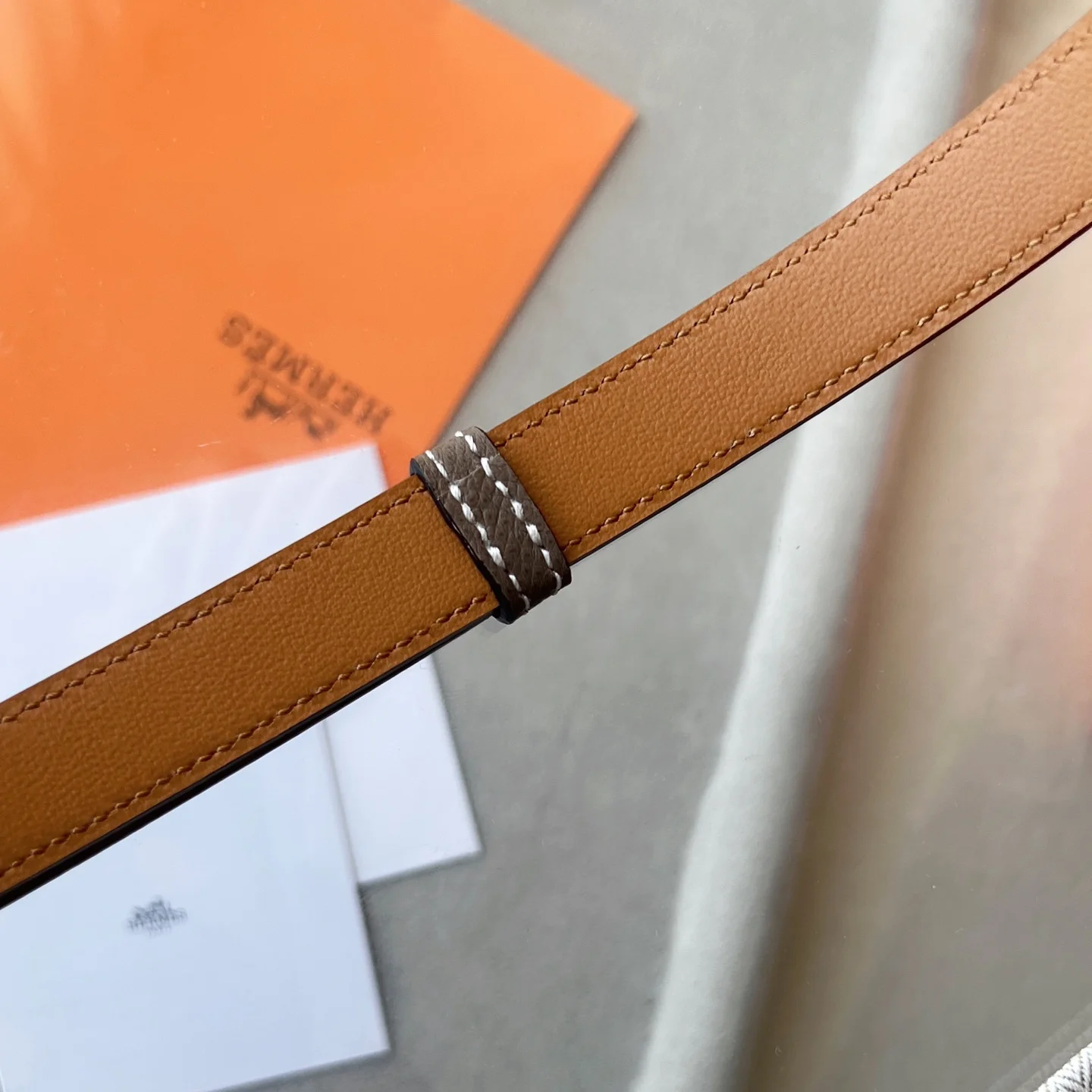HERMES Belts Brown-Silver A60202609070245 - Image 4