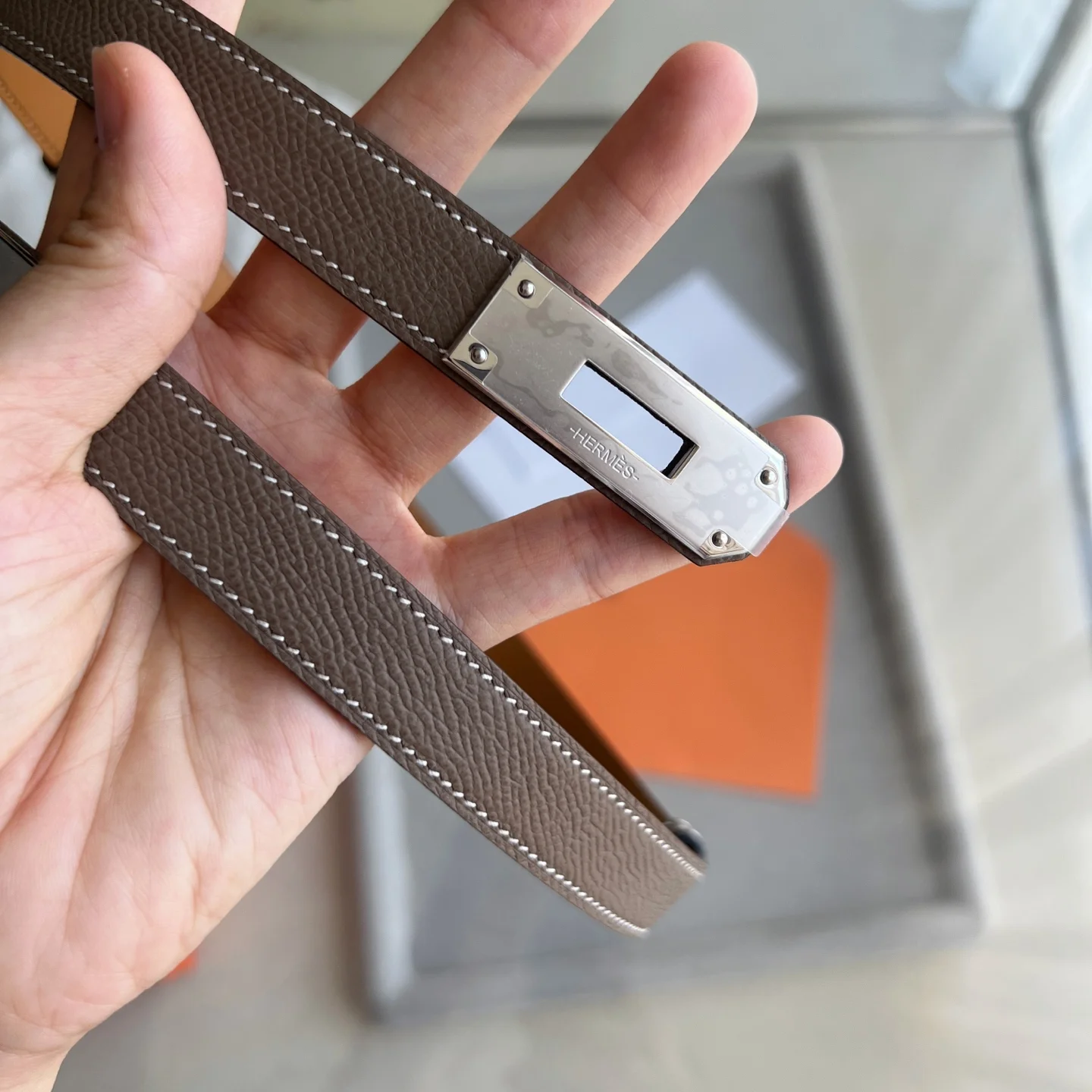 HERMES Belts Brown-Silver A60202609070245 - Image 6