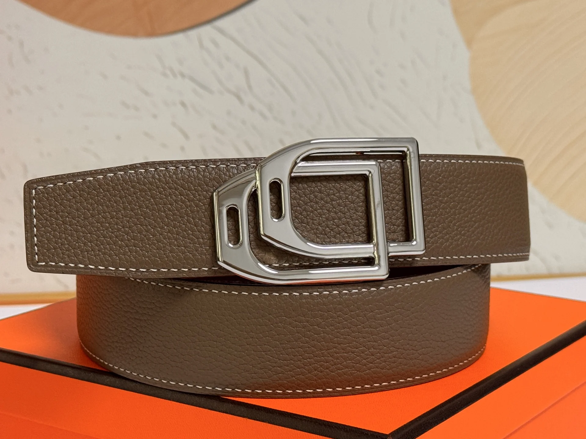 HERMES Belts Brown-Silver A70202609070441
