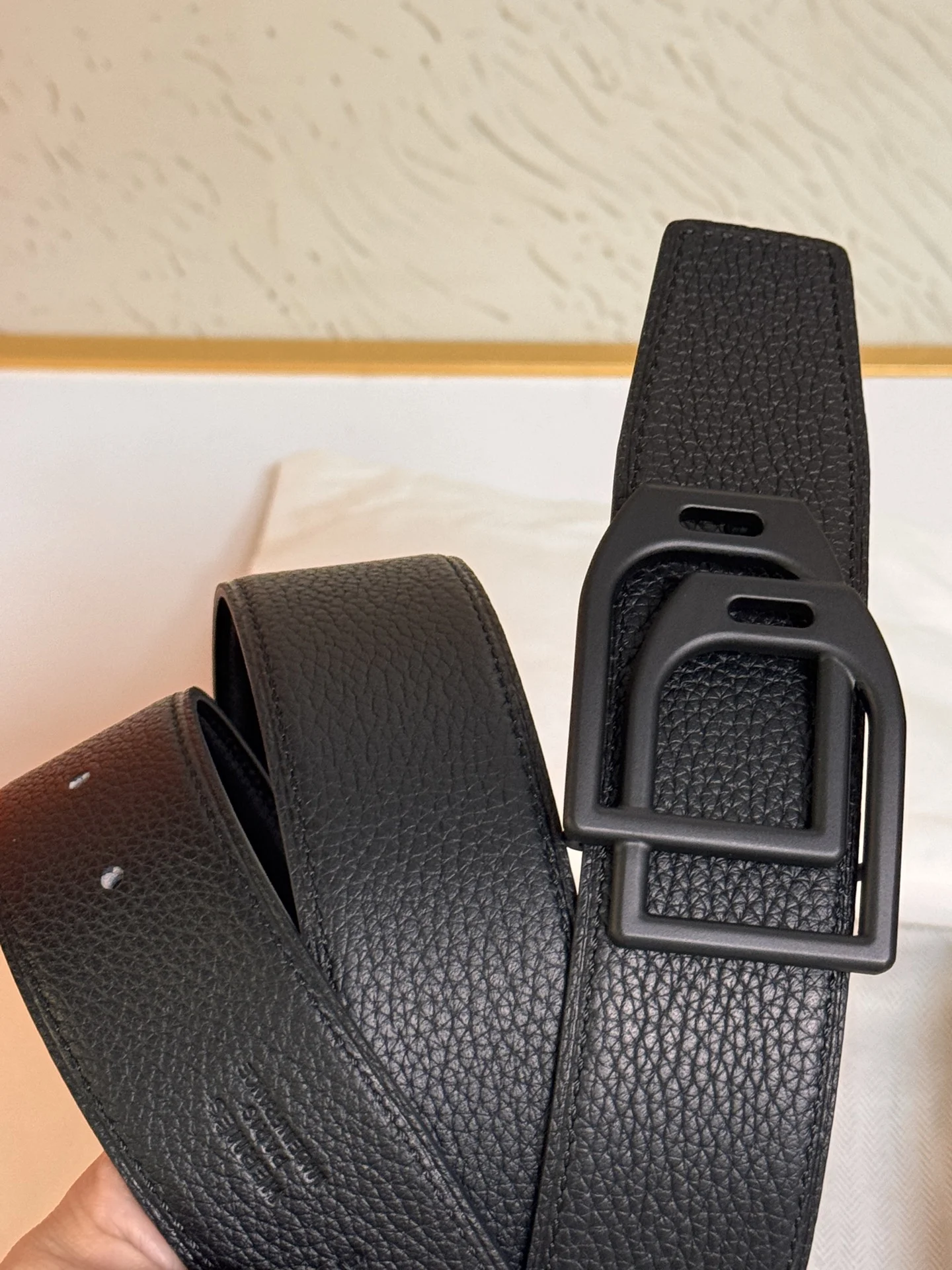 HERMES Belts Togo Leather Black A70202609070442 - Image 3