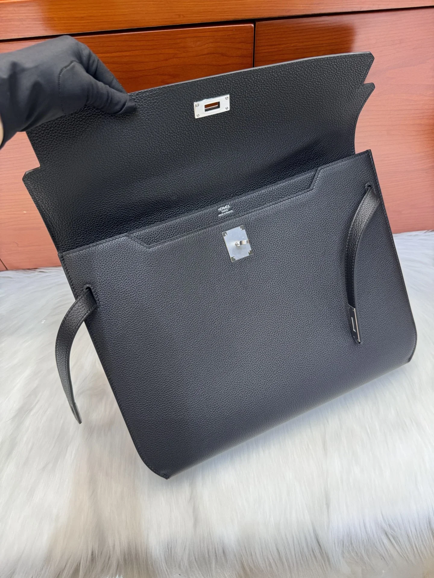 HERMES Briefcases Bags Black-Silver 36X29X5CM A850202609090217 - Image 3