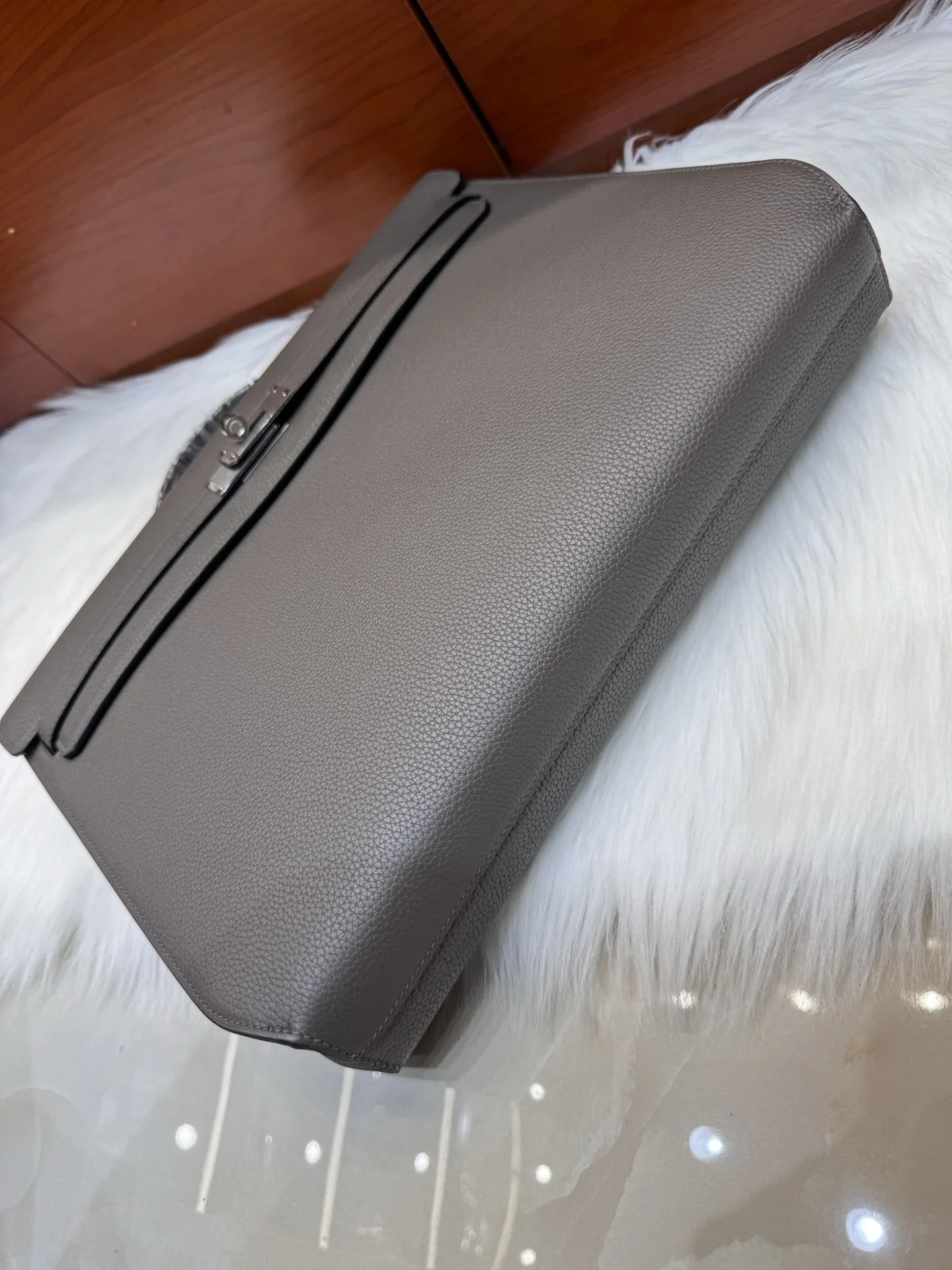HERMES Briefcases Bags Gray-Silver 36X29X5CM A850202609090219 - Image 8