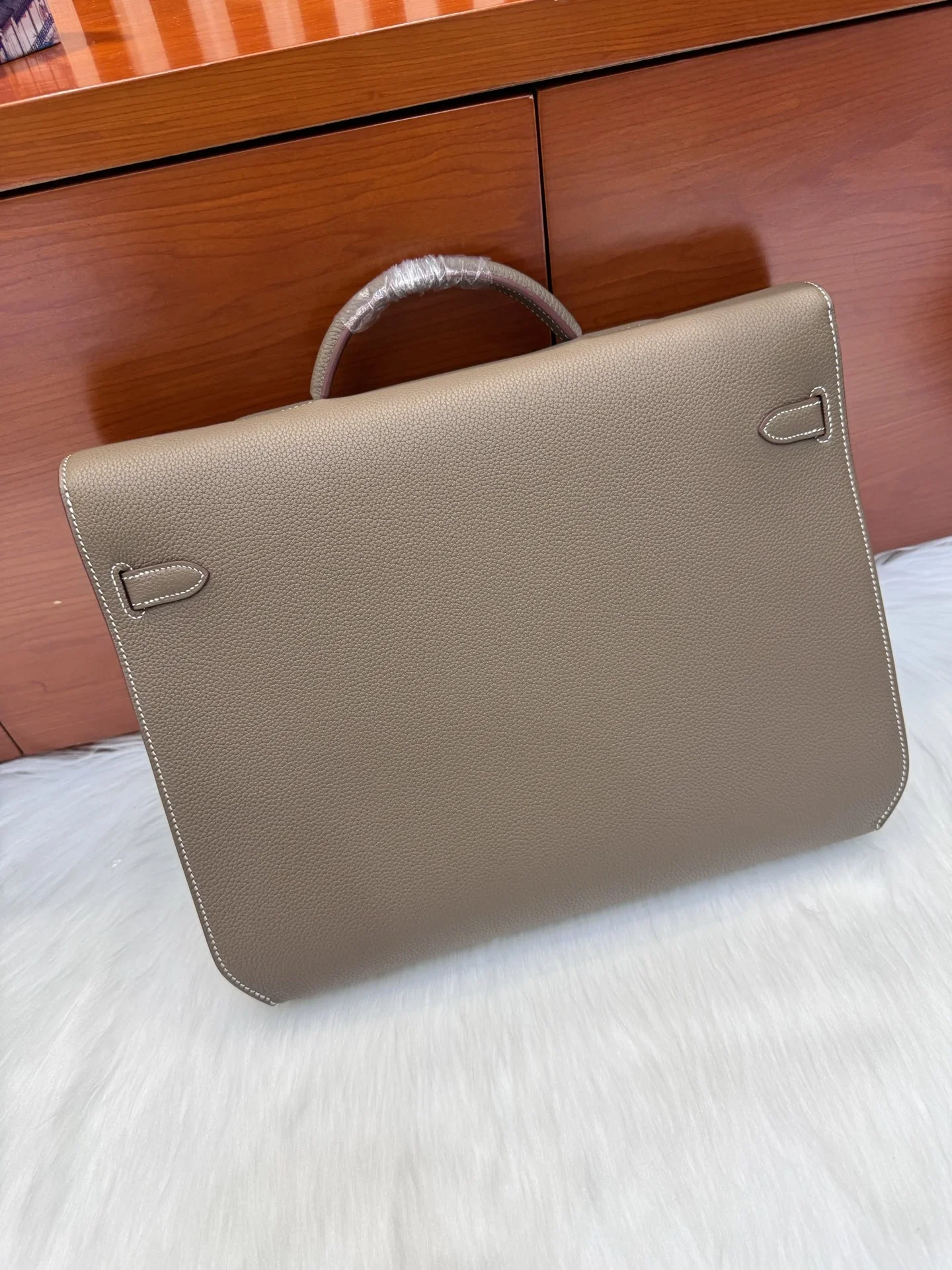 HERMES Briefcases Bags Taupe-Silver 36X29X5CM A850202609090220 - Image 2