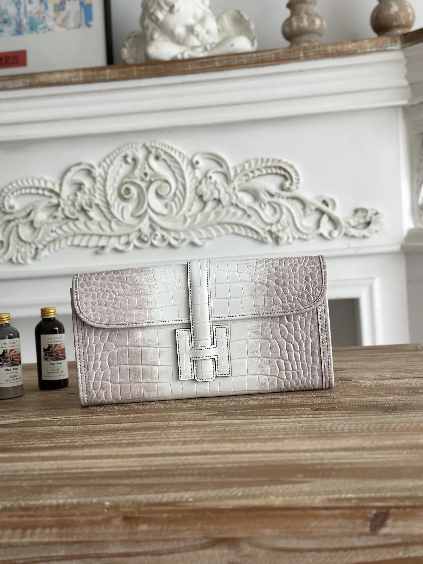 HERMES Clutches Bags White-Pink H80202609090225