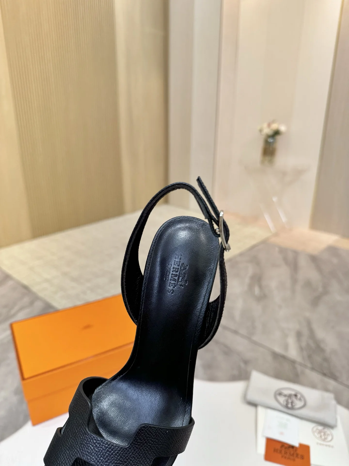 HERMES Heels Black B90202609111496 - Image 7