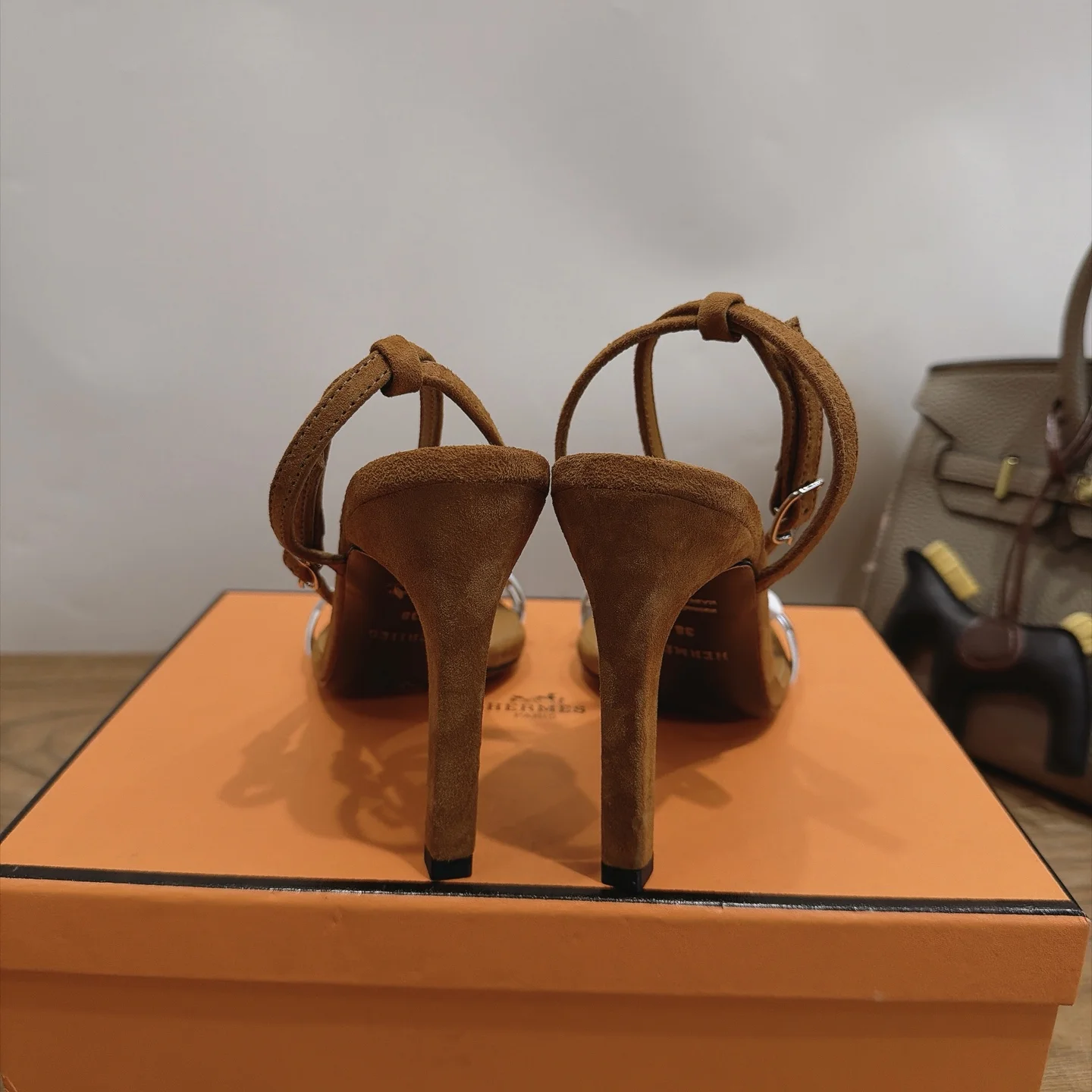 HERMES Heels Brown-Silver C40202609111460 - Image 8