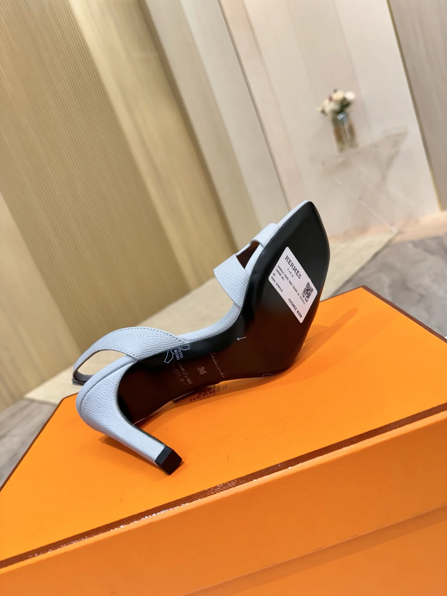 HERMES Heels Leather Grey EU34-43 B90202609111488 - Image 6