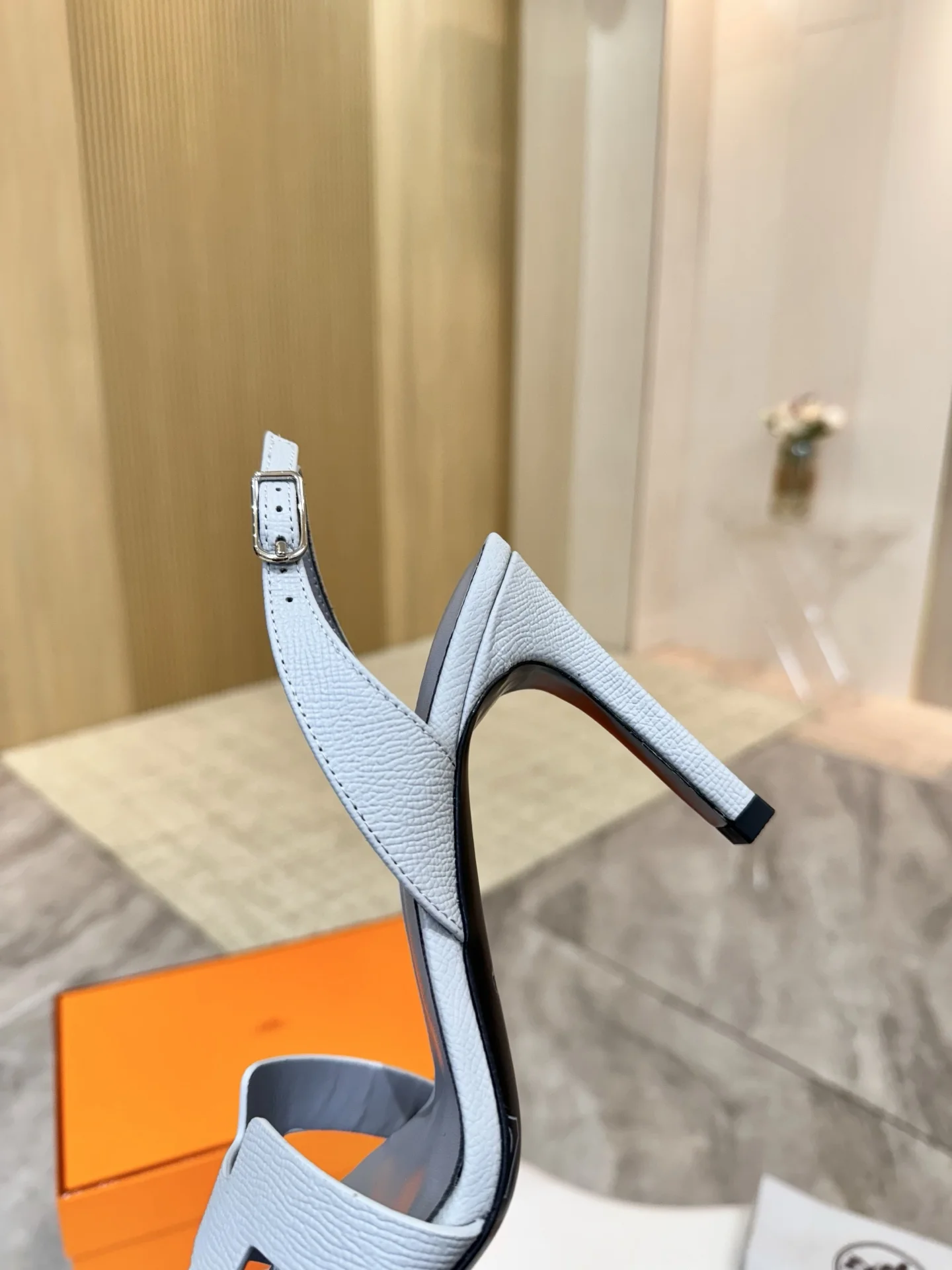 HERMES Heels Leather Grey EU34-43 B90202609111488 - Image 8