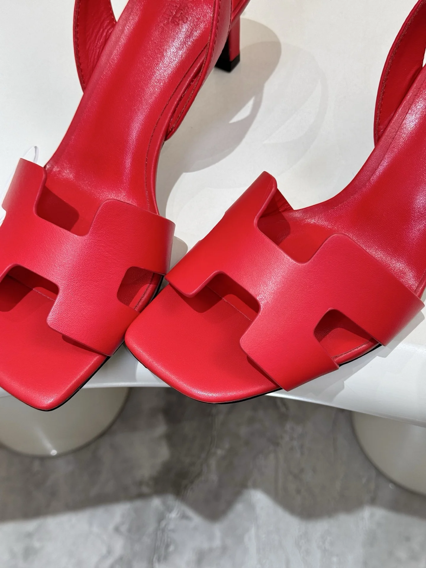 HERMES Heels Leather Red EU34-43 B90202609111485 - Image 6
