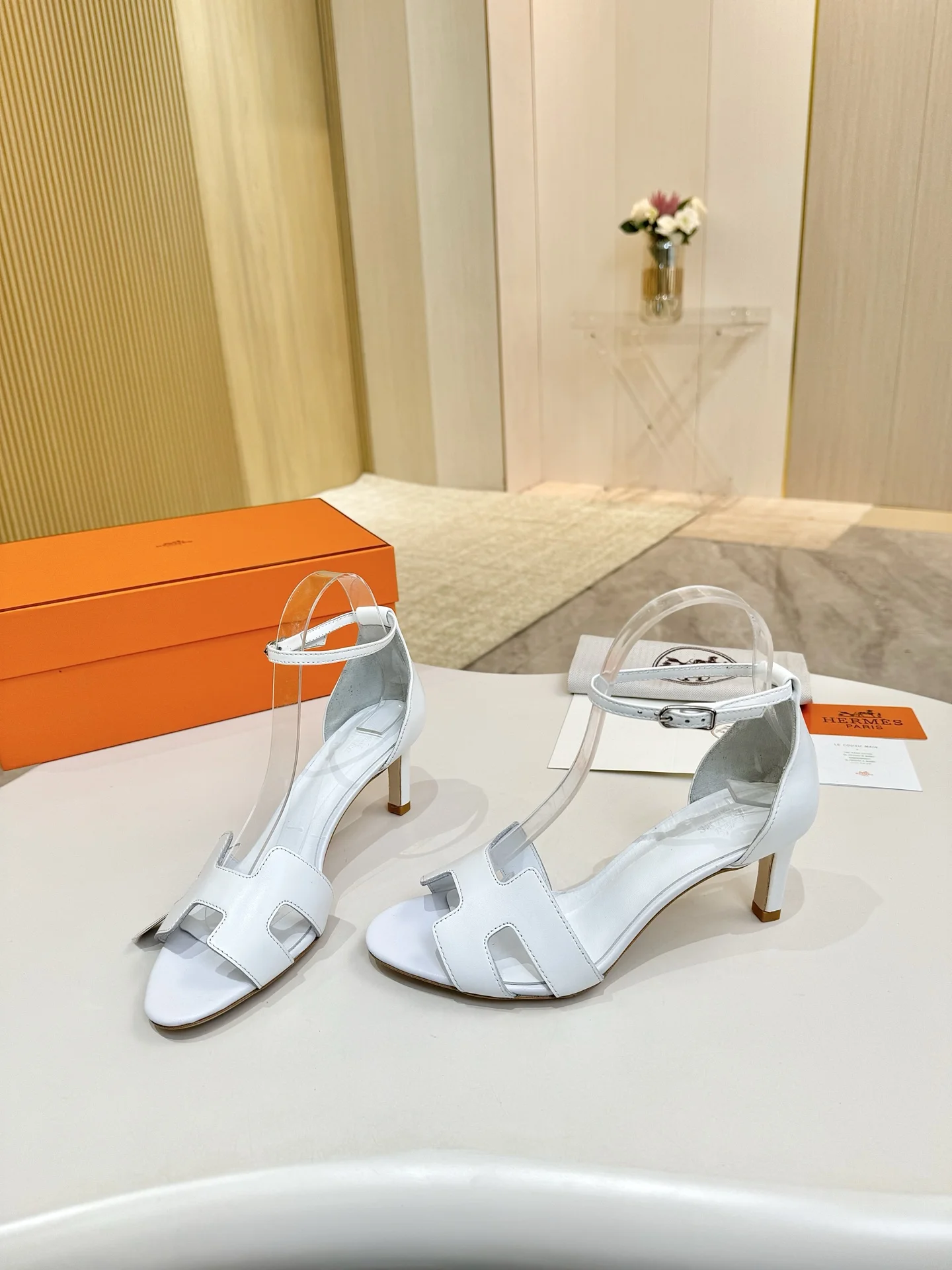 HERMES Heels White C00202609111508 - Image 6