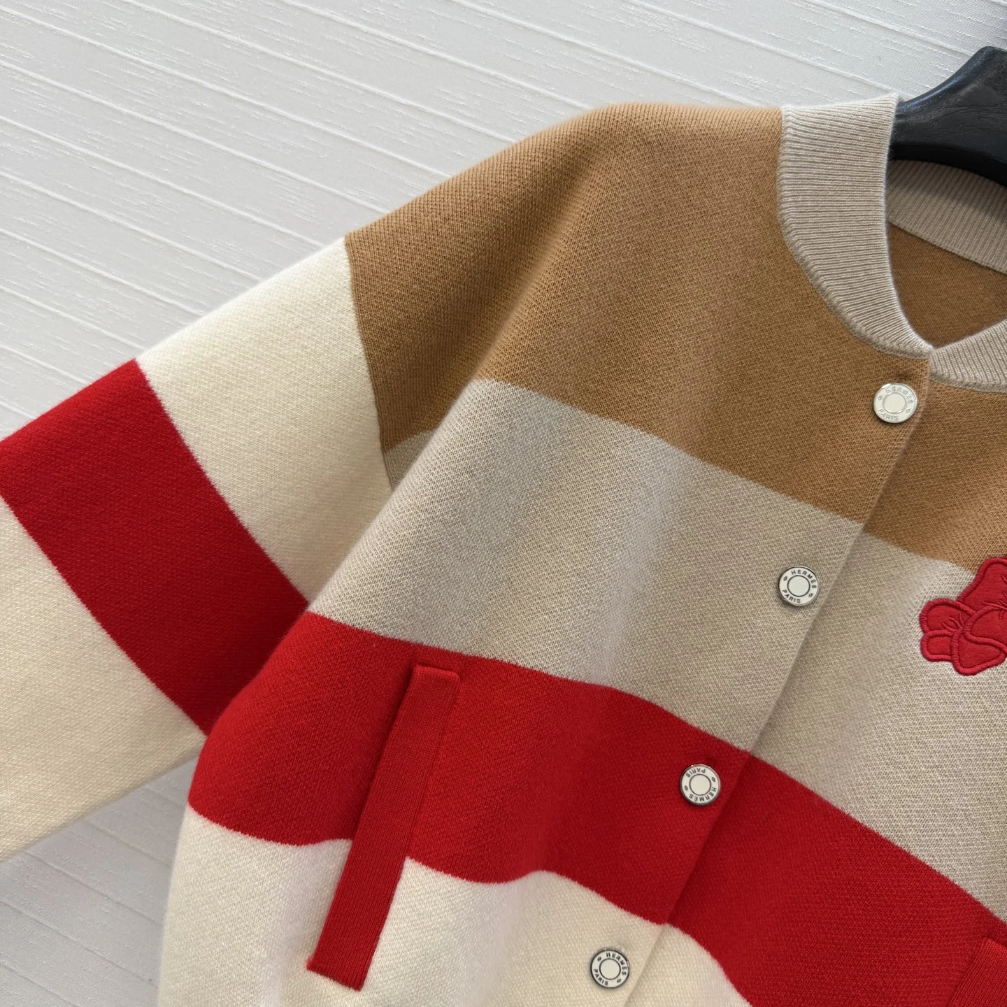 HERMES Jackets Beige-Red-Brown S-L D60202609062715 - Image 3