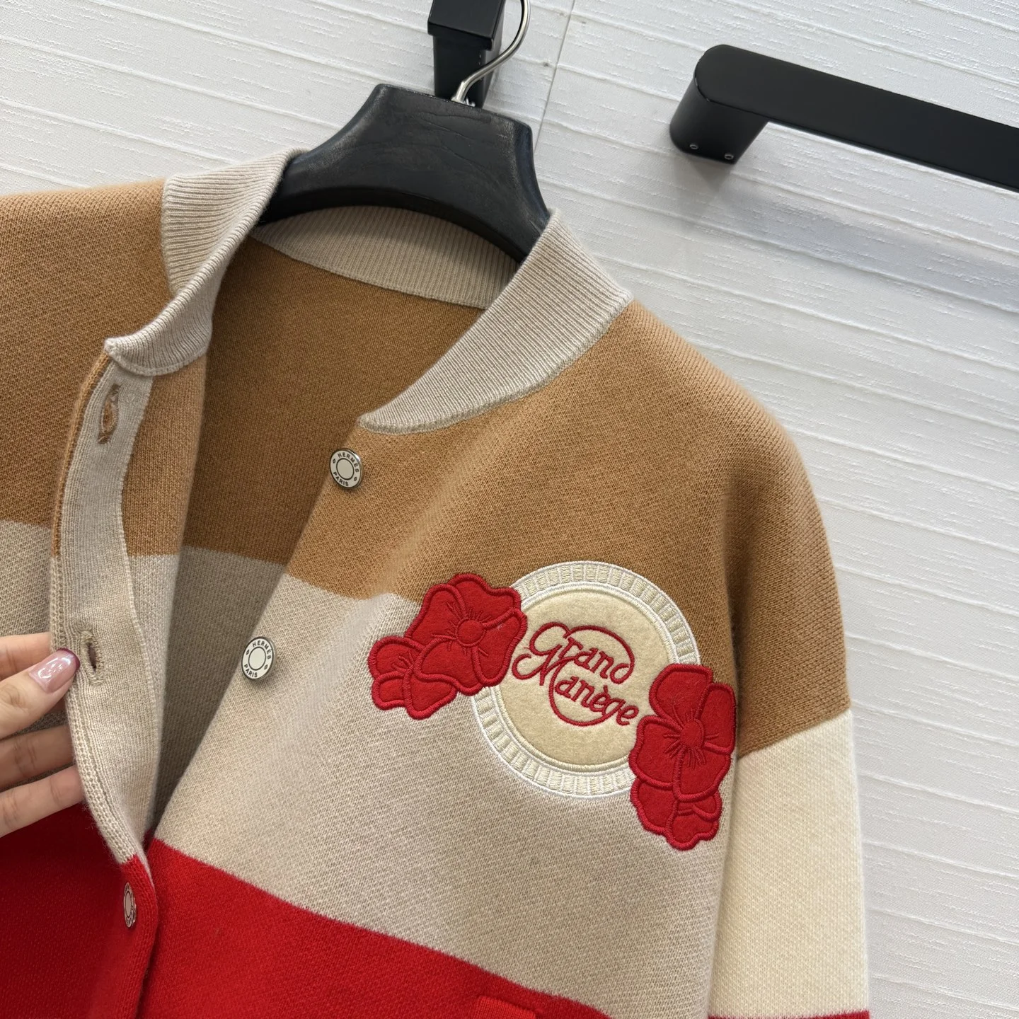 HERMES Jackets Beige-Red-Brown S-L D60202609062715 - Image 4