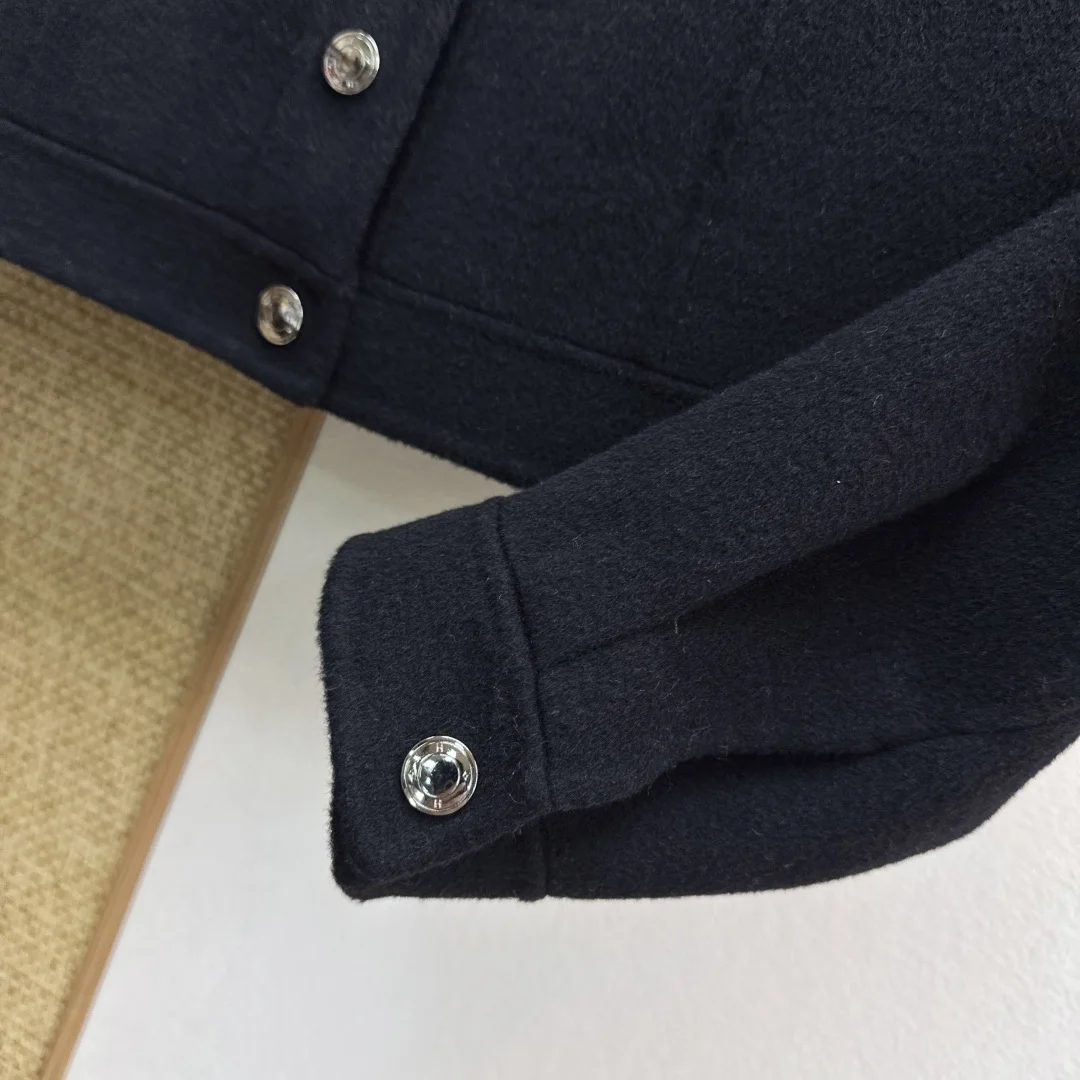 HERMES Jackets Black S-L F15202609063308 - Image 7