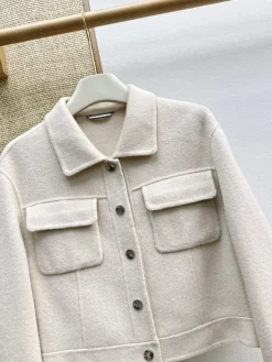 Alternative view of HERMES Jackets Cream-Gray S-L F15202609063306