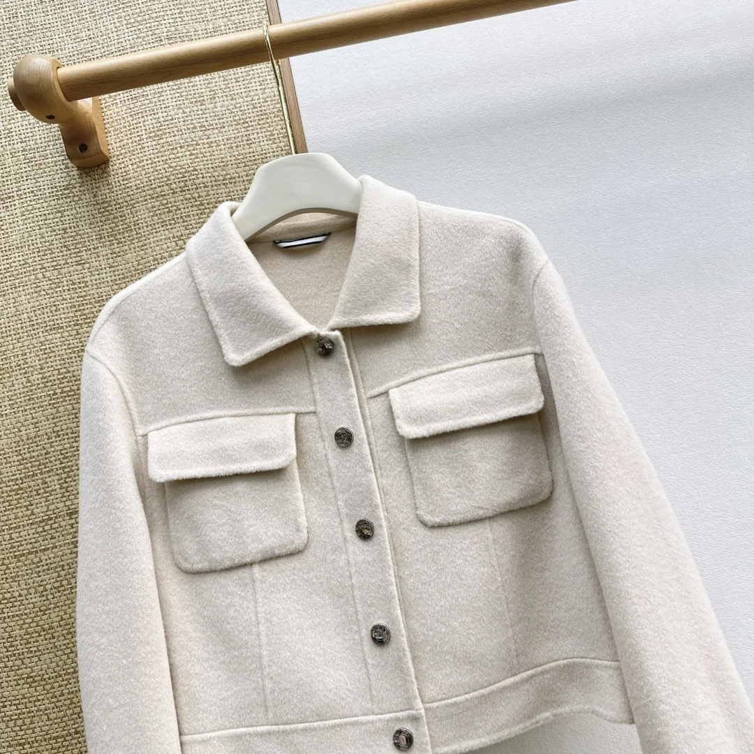HERMES Jackets Cream-Gray S-L F15202609063306 - Image 2