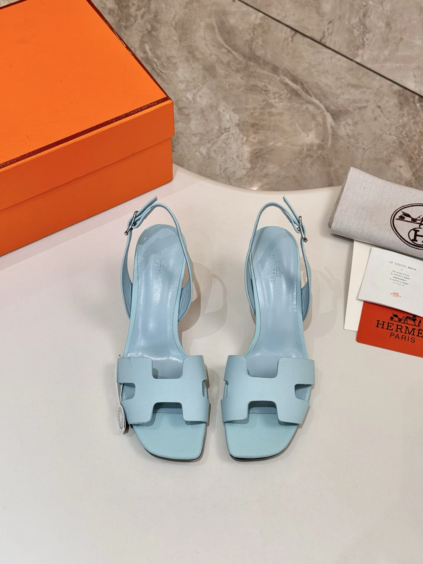 HERMES Sandals Blue B90202609111472 - Image 4