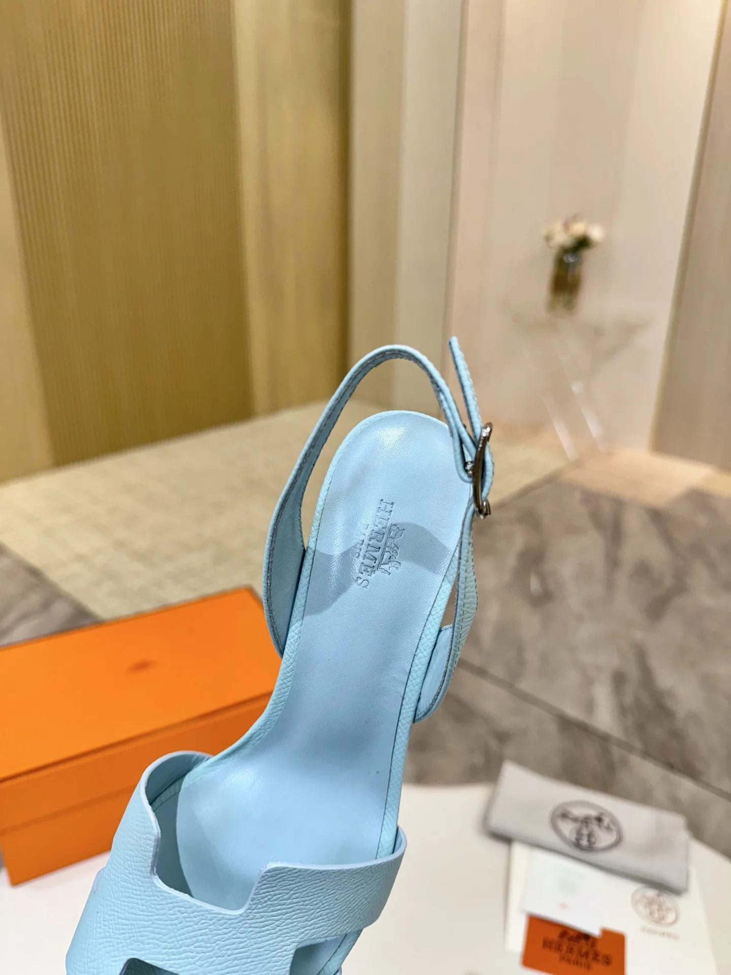 HERMES Sandals Blue B90202609111472 - Image 8