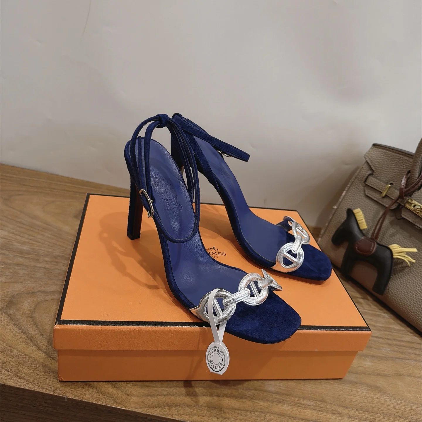 HERMES Sandals Blue-Silver C40202609111457 - Image 5