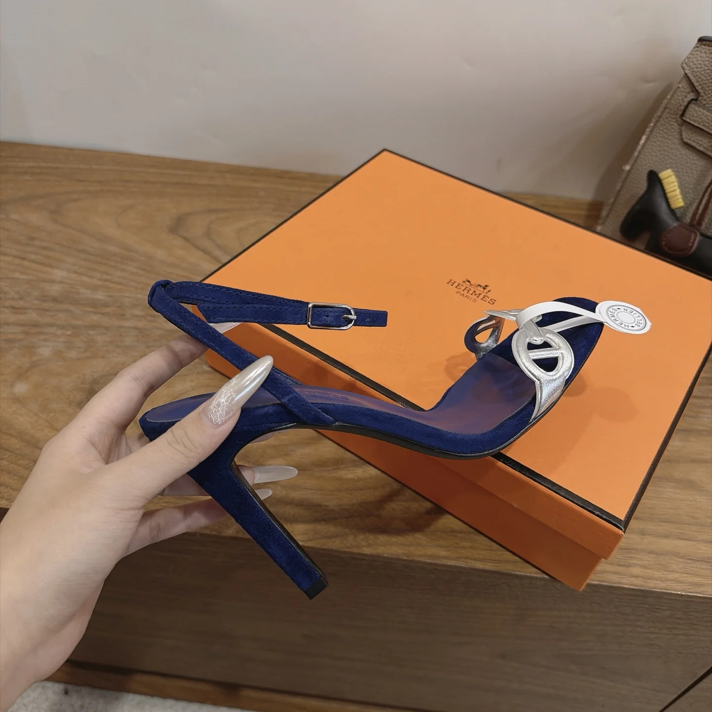 HERMES Sandals Blue-Silver C40202609111457 - Image 6