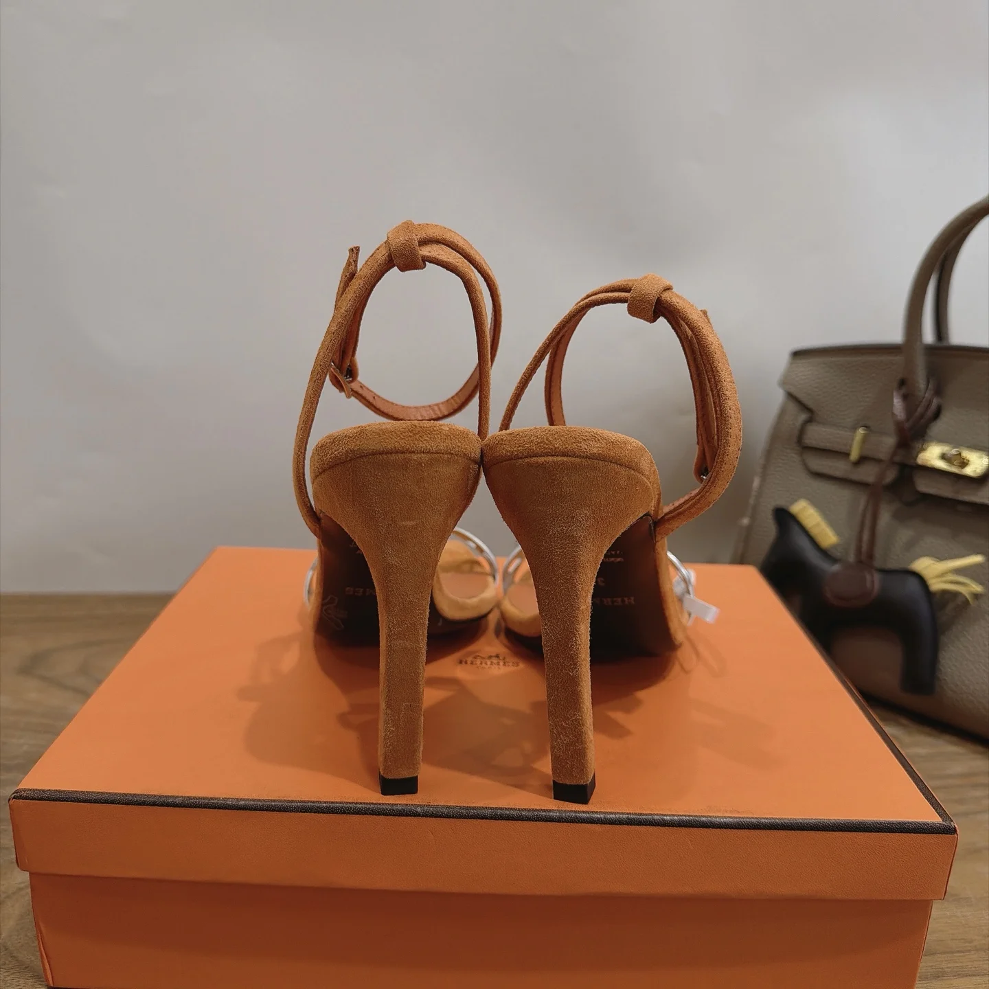 HERMES Sandals Orange-Silver C40202609111462 - Image 8