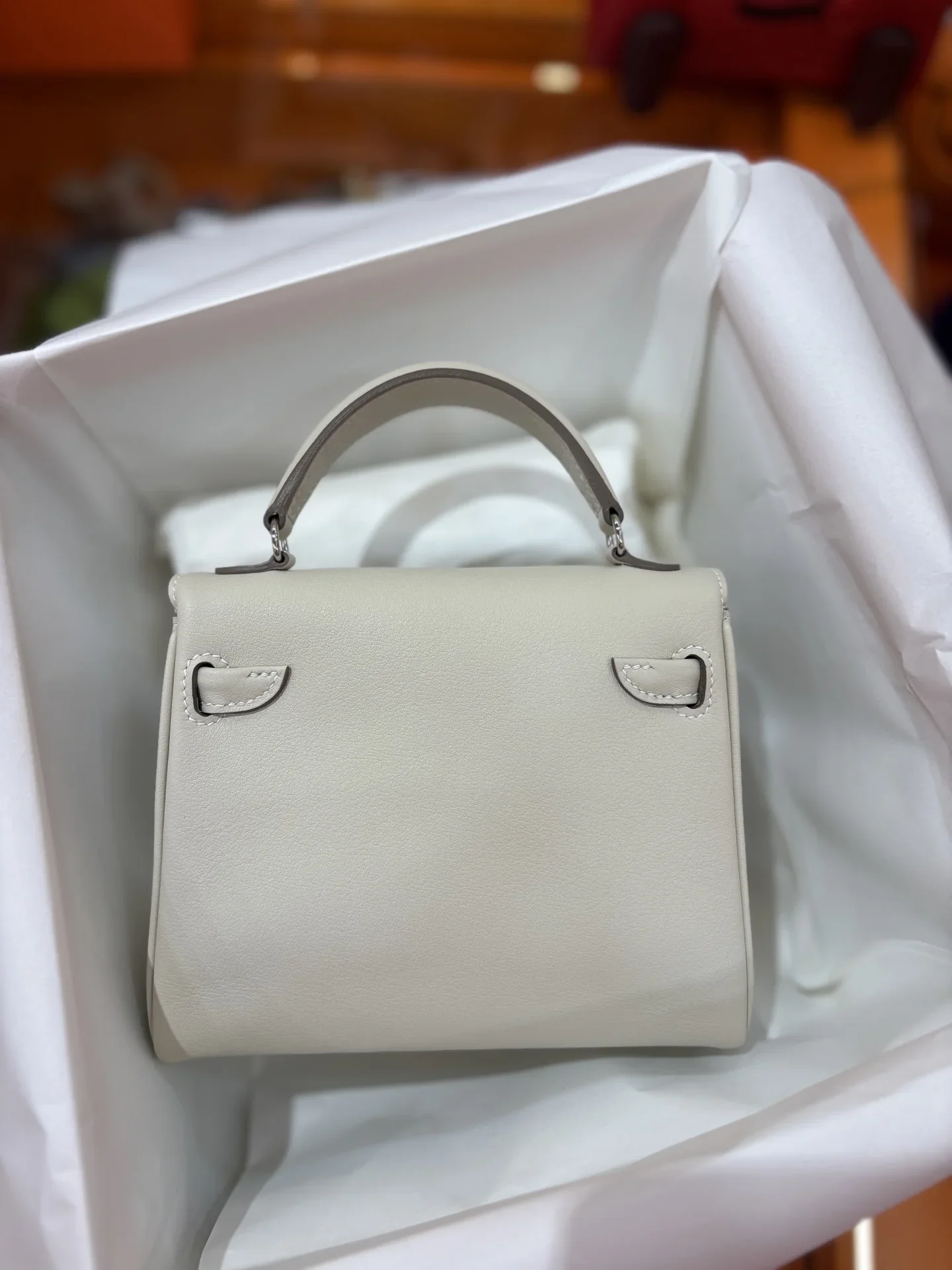 HERMES Shoulder Bags Cream-Blue A350202609090245 - Image 7