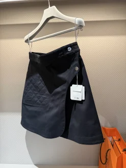 Alternative view of HERMES Skirts Cotton Blend Navy-Silver S-L C75202609063126