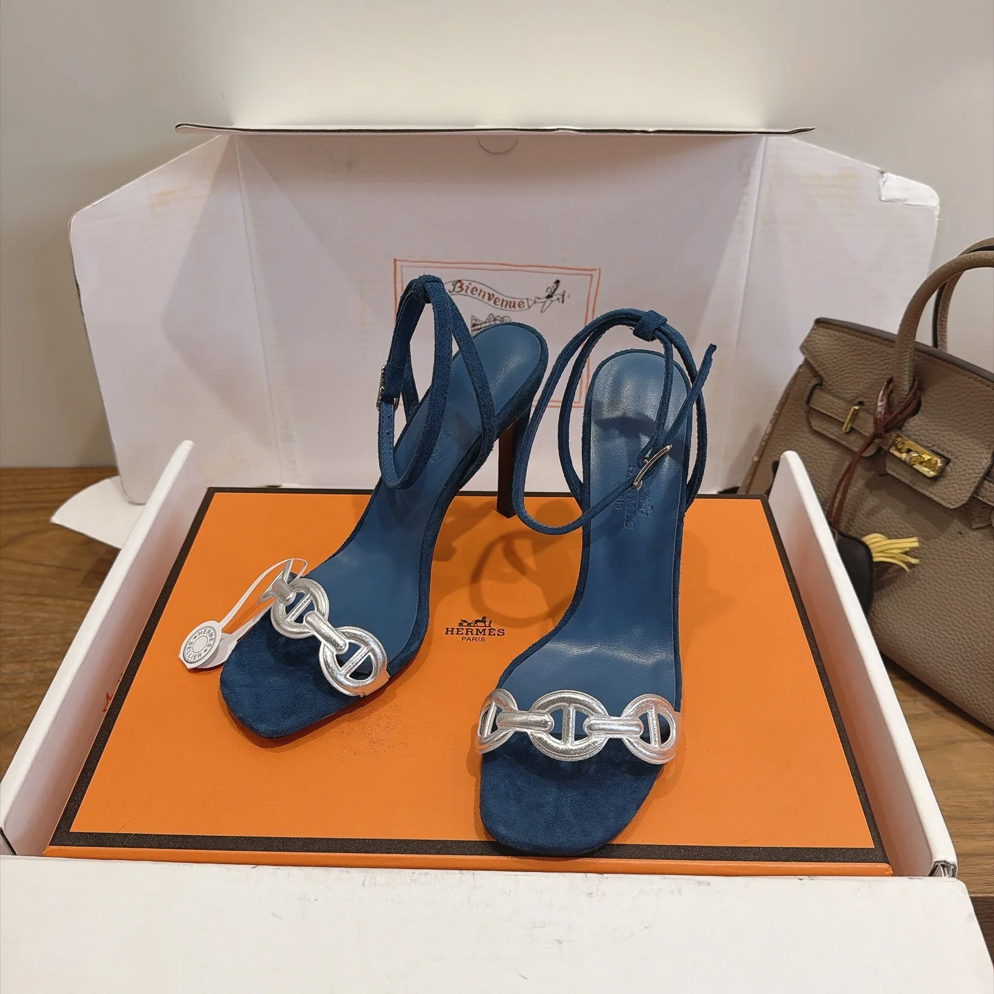 HERMES Sneakers Blue-Silver C40202609111465
