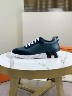 HERMES Sneakers Technical Mesh Leather Teal-White EU39-45 C40202609110975